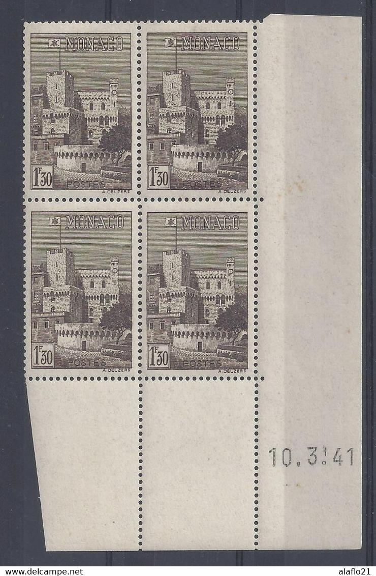 MONACO - N° 177A - Bloc De 4 COIN DATE - NEUF SANS CHARNIERE - 10/3/41 - Unused Stamps