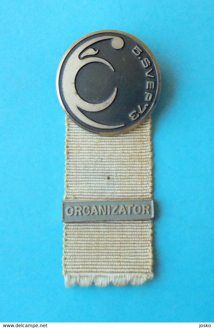 1973 IHF WORLD WOMEN'S HANDBALL CHAMPIONSHIP - Large Official Participant Badge "ORGANIZER" * Palla A Mano Balonmano - Handball