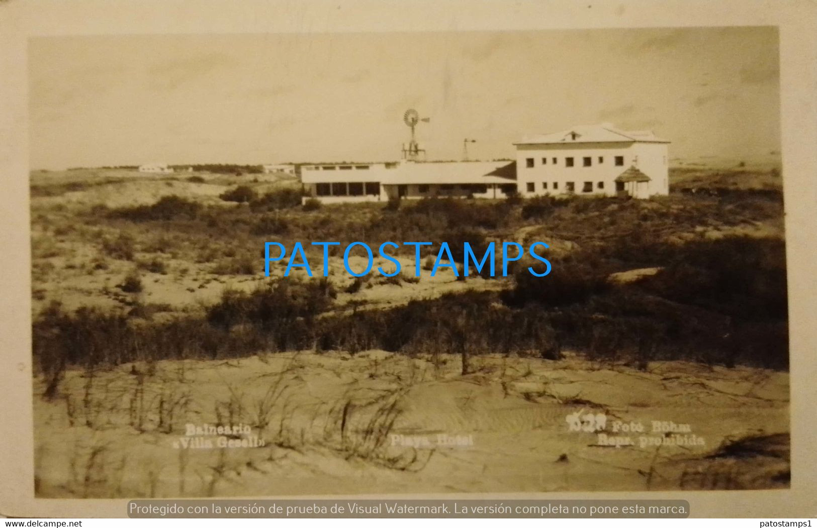 190738 ARGENTINA VILLA GESELL BALNEARIO PLAYA HOTEL MILL MOLINO PHOTO NO POSTAL POSTCARD - Argentina