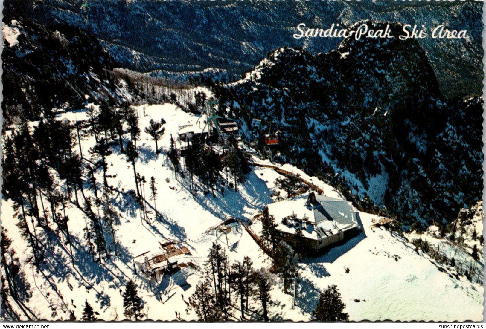 New Mexico Albuquerque Sandia Peak Ski Area Aerial View - Albuquerque