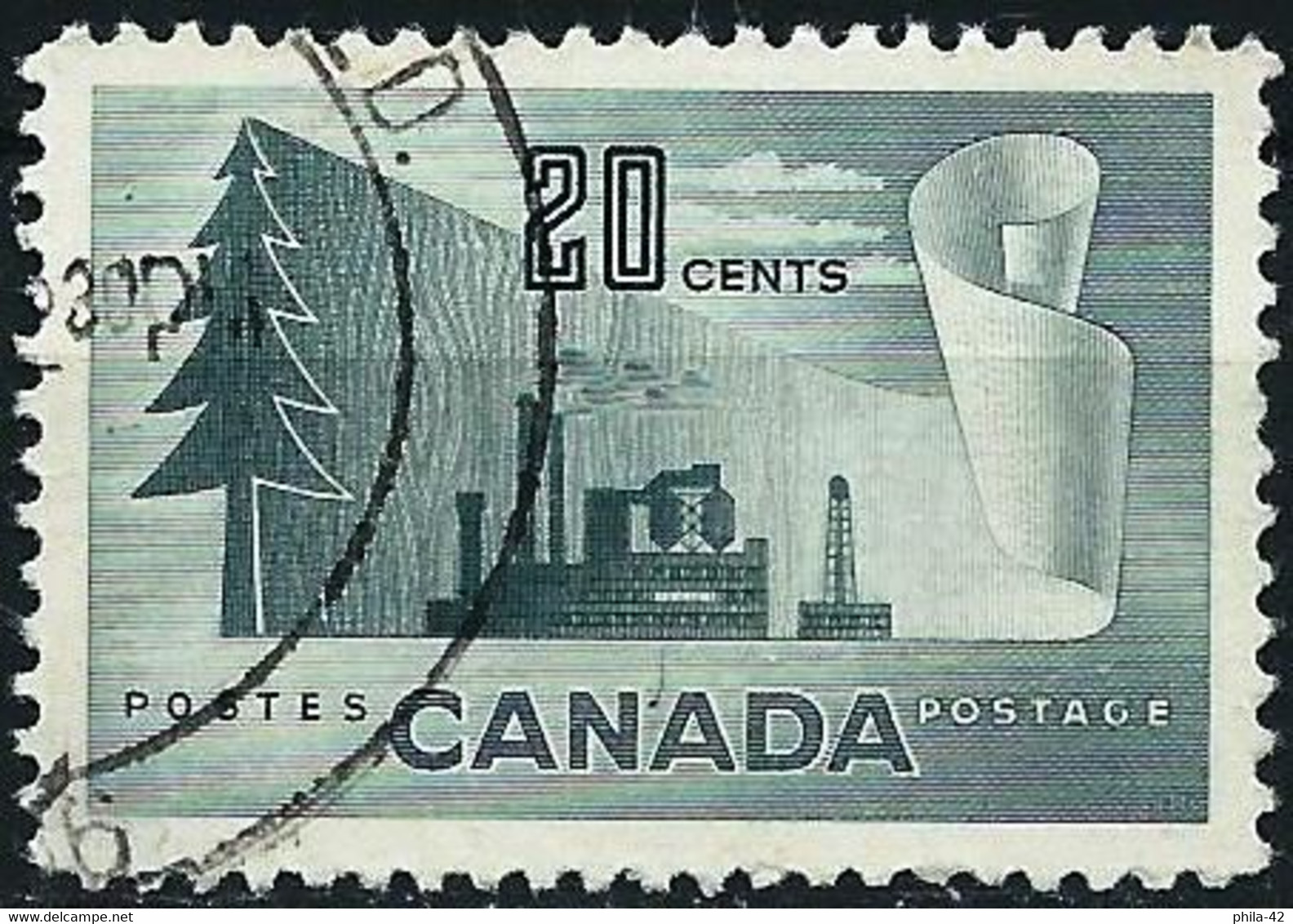 Canada 1952 - Mi 275 - YT 251 ( Forestry Products - Paper Industry ) - Usados