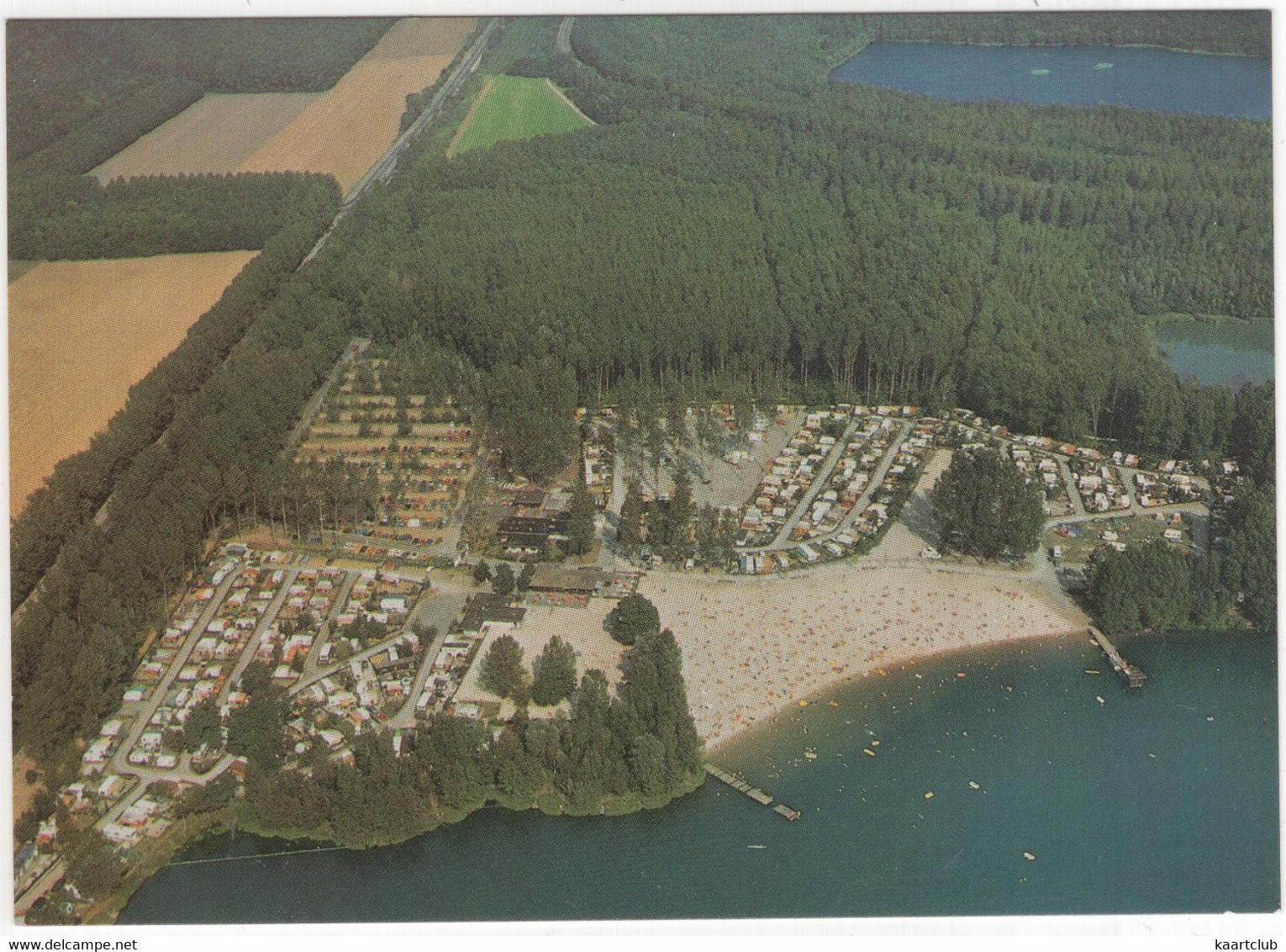 Erftstadt-Liblar - Campingplatz-Strandbad 'Liblarer See' - (D.) - Luftbild Aerokart - Erftstadt