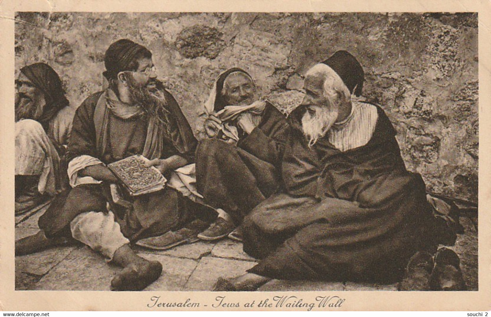 XXX - JERUSALEM - JUIFS SOUS LE MUR DES LAMENTATIONS - JEWS AT THE WAILING WALL - PUBL . LEHNERT & LANDROCK , CAIRO - Israel