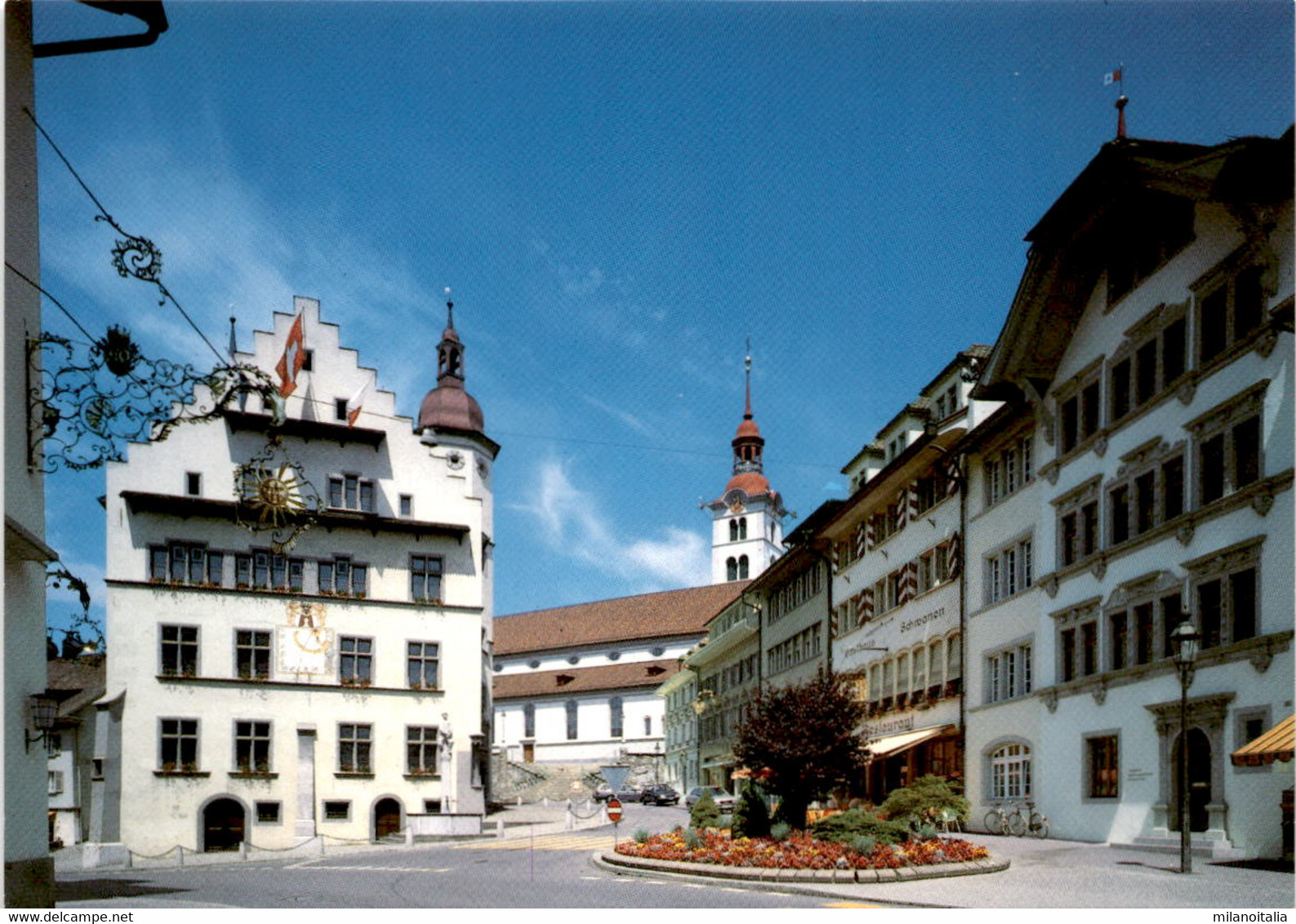 Pfarrkirche St. Georg Mit Rathaus Und Schultheissenhaus - Sursee (6210/405) - Sursee