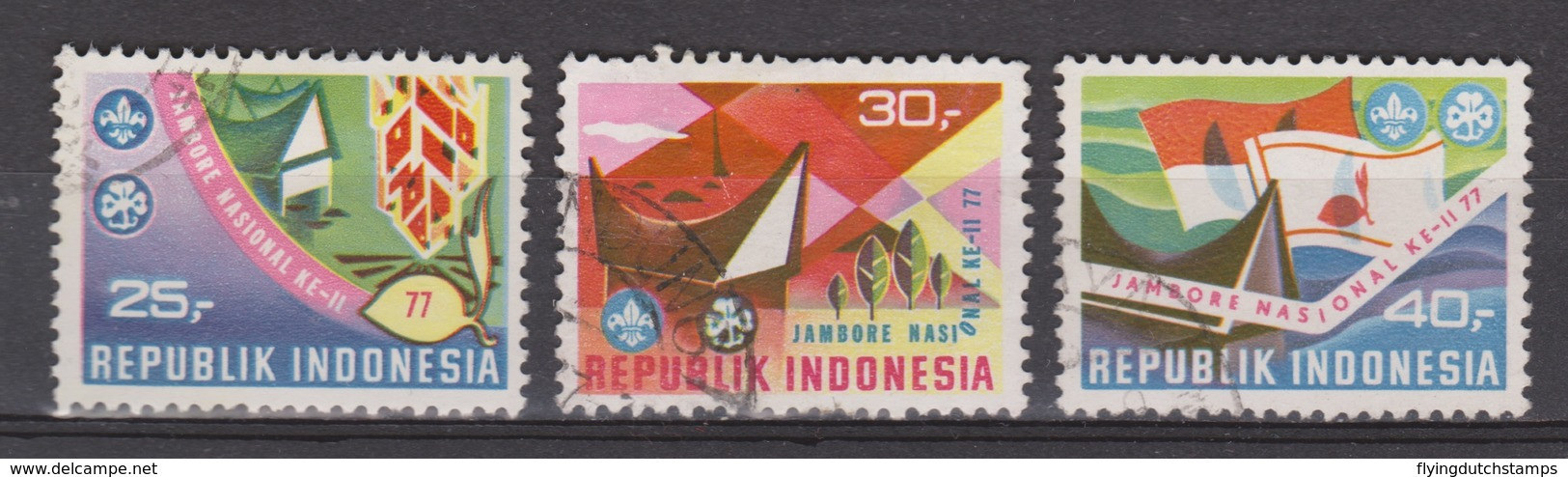 Indonesia Indonesie 875-877 Used ; Padvinderij Scouting Scoutisme Scoutismo Jamboree 1977 - Oblitérés