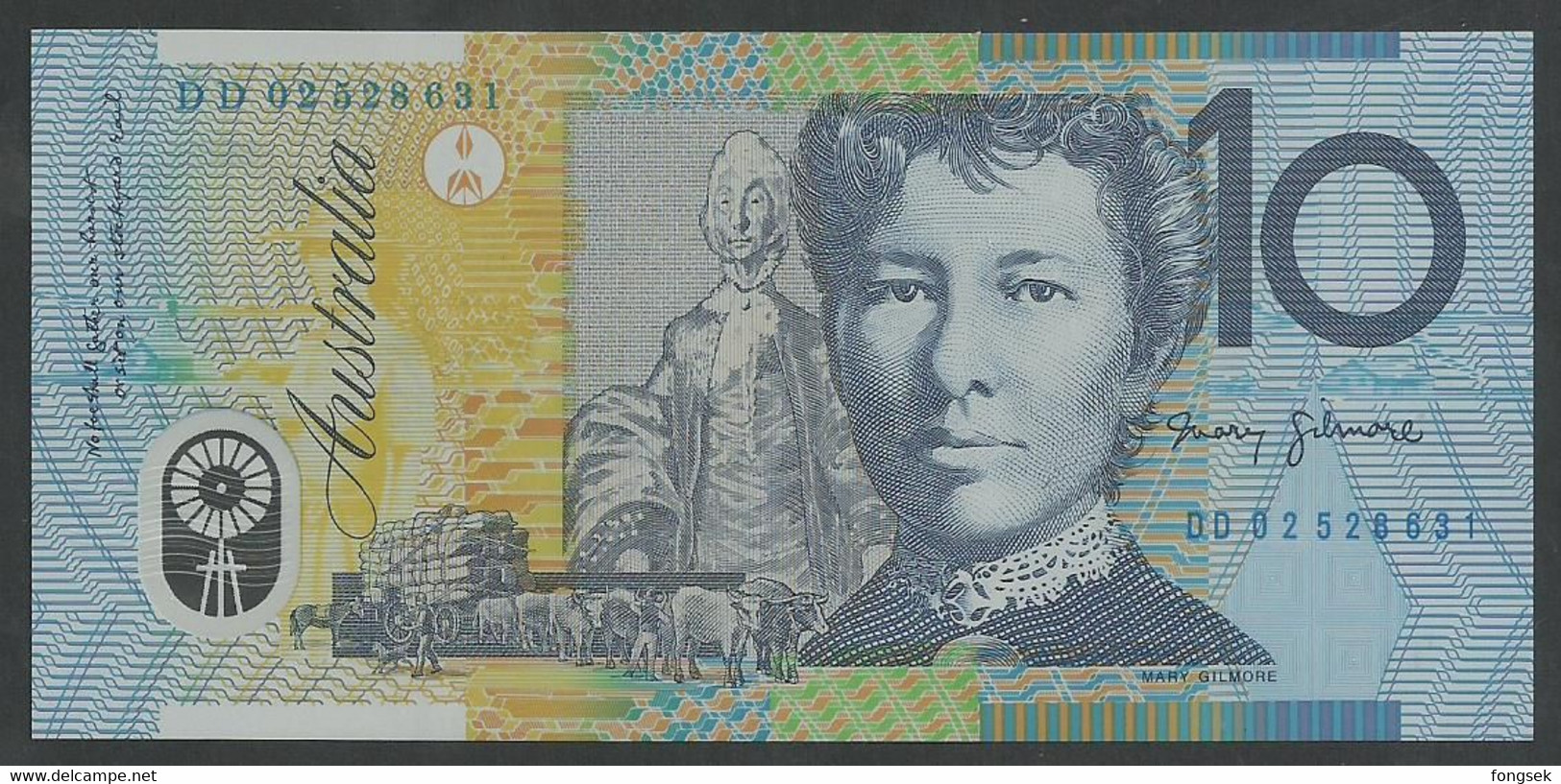 AUSTRALIA. 10 DOLLARS. (2002). I.MACFARLANE / K.HENRY. PREFIX DD. NUMBER BLUE. Pick 58a. POLYMER. UNC / NEUF. - 2001-2003 (polymer Notes)