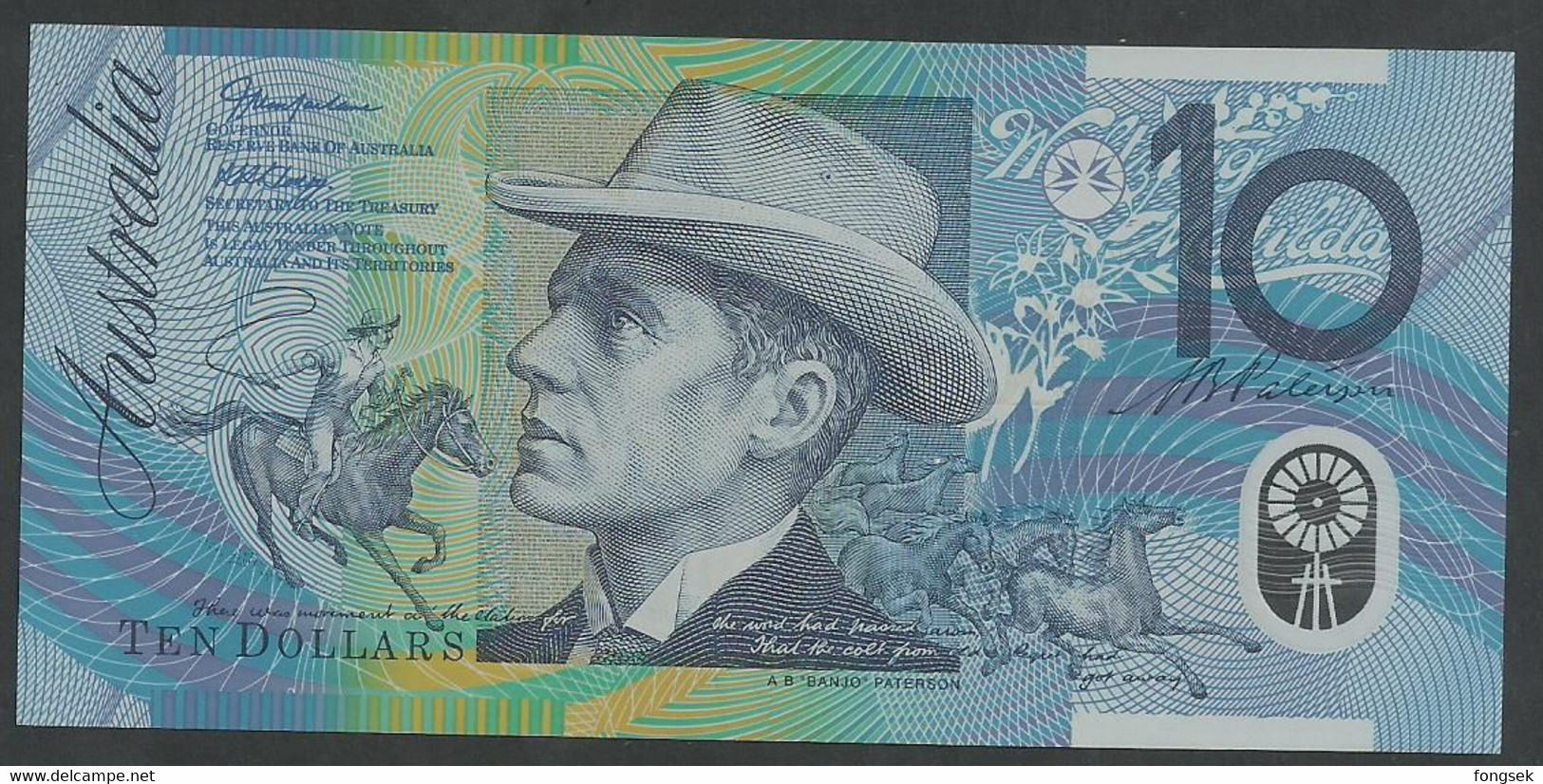 AUSTRALIA. 10 DOLLARS. (2002). I.MACFARLANE / K.HENRY. PREFIX DD. NUMBER BLUE. Pick 58a. POLYMER. UNC / NEUF. - 2001-2003 (polymer Notes)