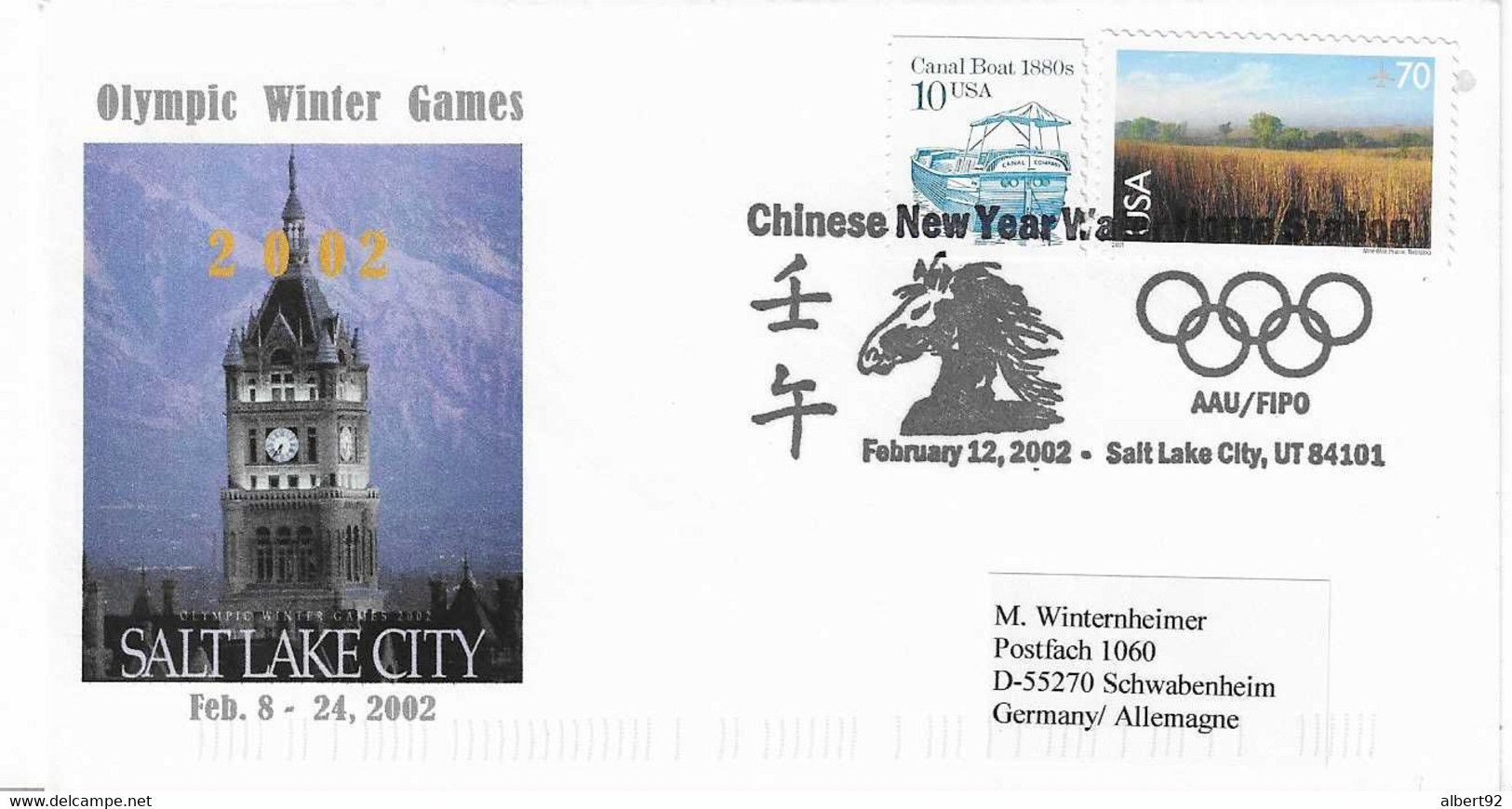 2002 Jeux Olympiques D'Hiver De Salt Lake City: Fête Du Nouvel An Chinois - Winter 2002: Salt Lake City