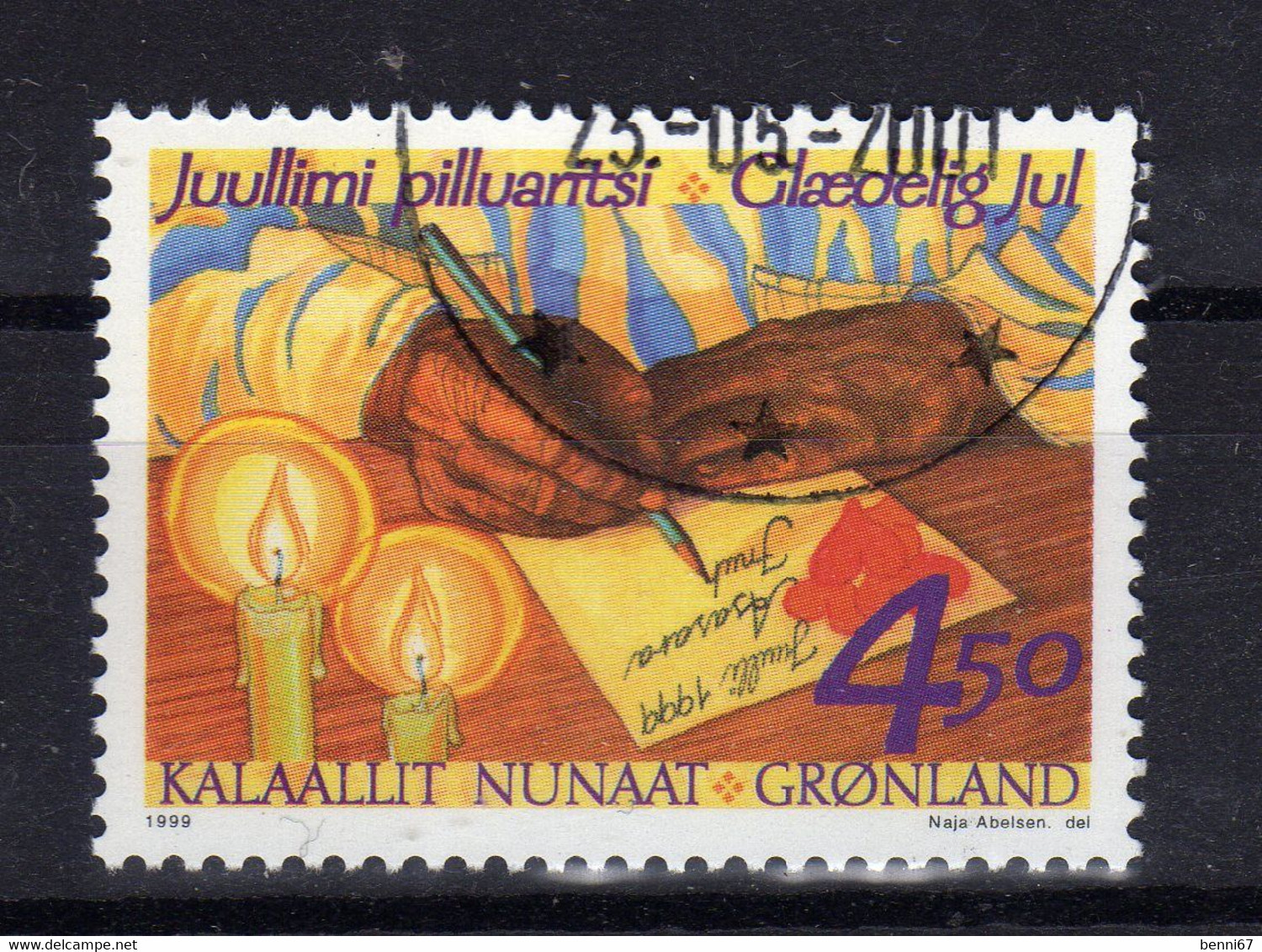 GROENLAND Greenland 1999 Noel Christmas Lettre Yv 322 Obl - Oblitérés