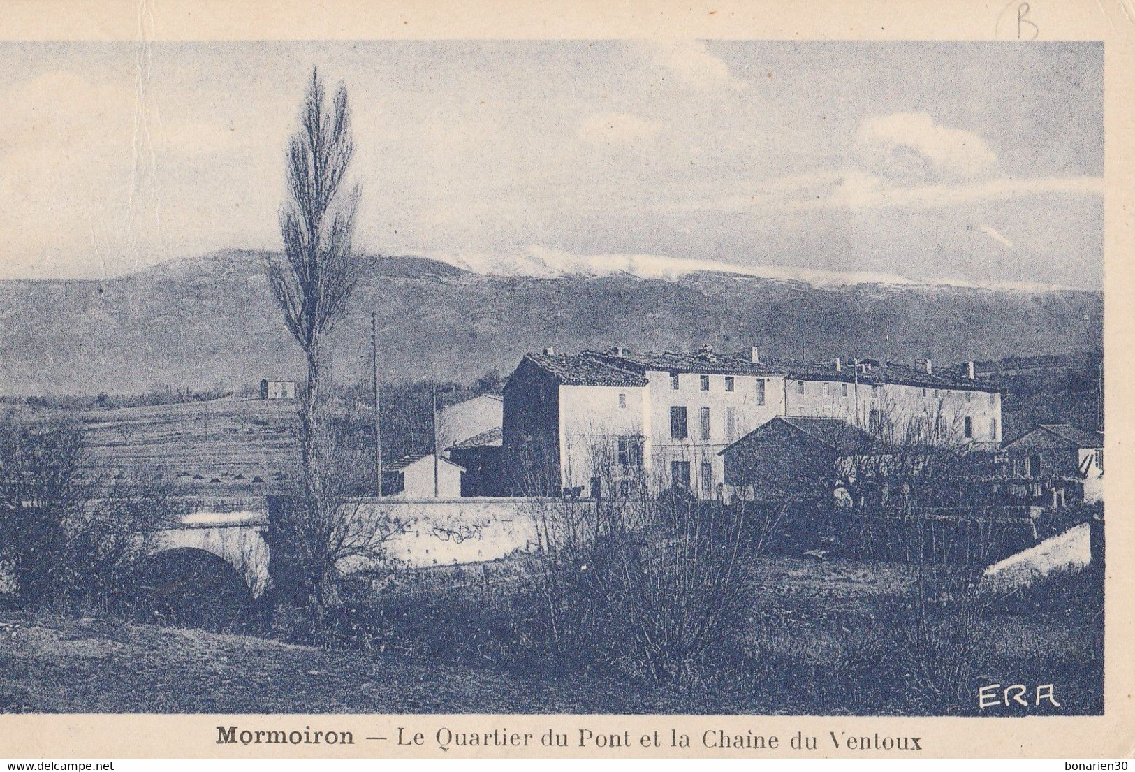 CPA 84  MORMOIRON QUARTIER DU PONT LE VENTOUX  ETAT - Morieres Les Avignon