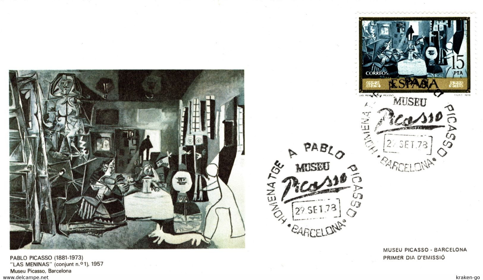 Pablo PICASSO - Cover Busta FDC - "Las Meninas" - P009 - Picasso