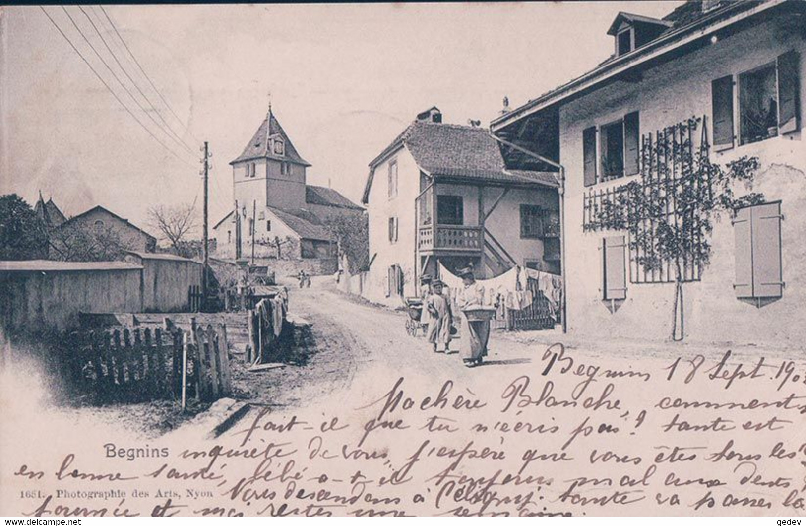 Begnins VD, Rue Animée (18.9.1902) - Begnins