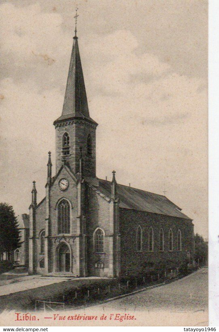 Libin Vue Extérieure De L'église Voyagé En 1911 - Libin