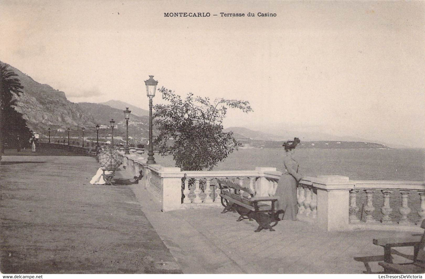 CPA - MONACO - MONTE-CARLO - Terrasses Du Casino - Femme Au Chapeau - Dos Non Divisé - Monte-Carlo