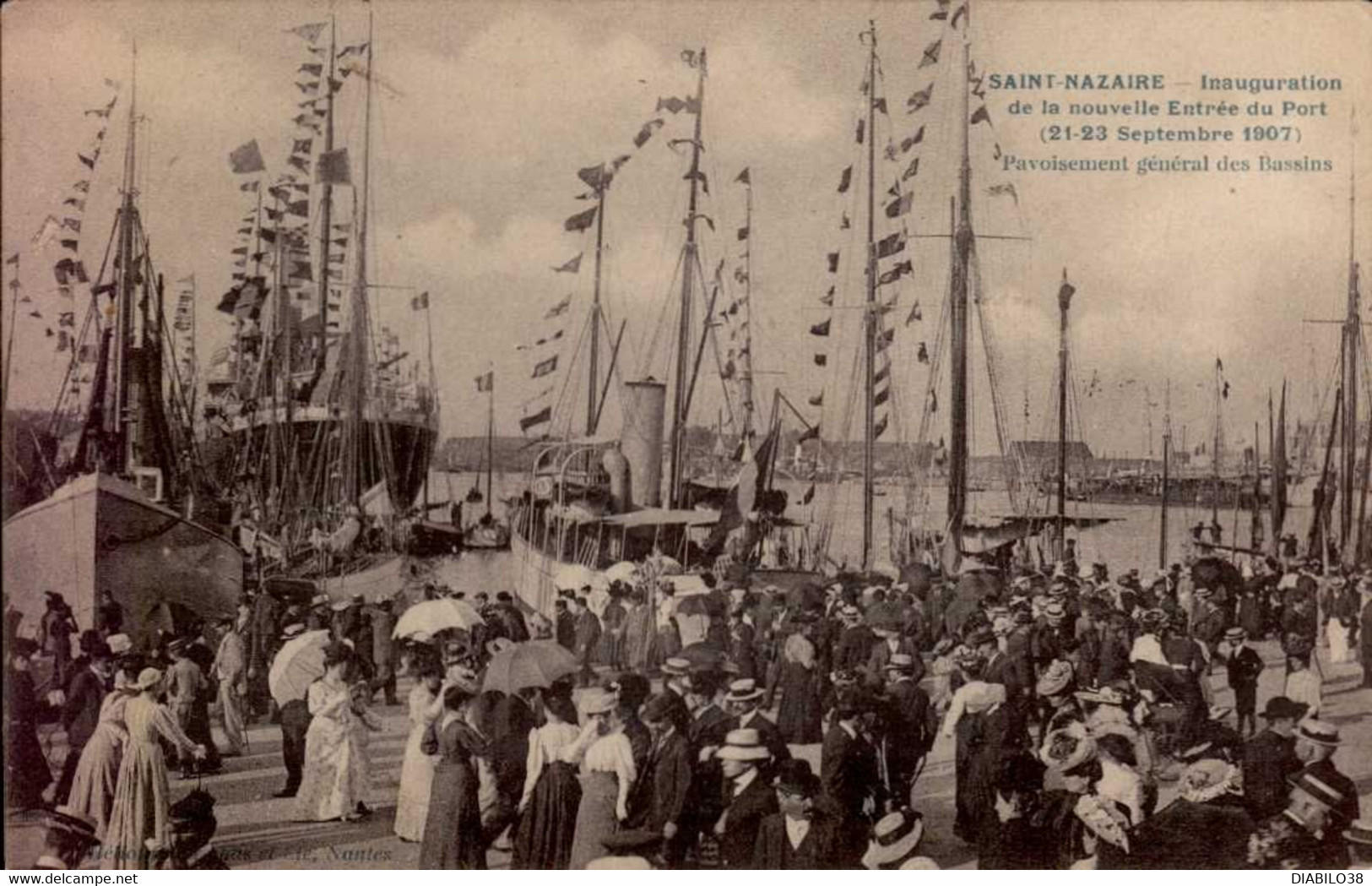 SAINT-NAZAIRE     ( LOIRE ATLANTIQUE  )  INAUGURATION DE LA NOUVELLE ENTREE DU PORT  ( 21 - 23 SEPTEMBRE 1907 ) - Inaugurations