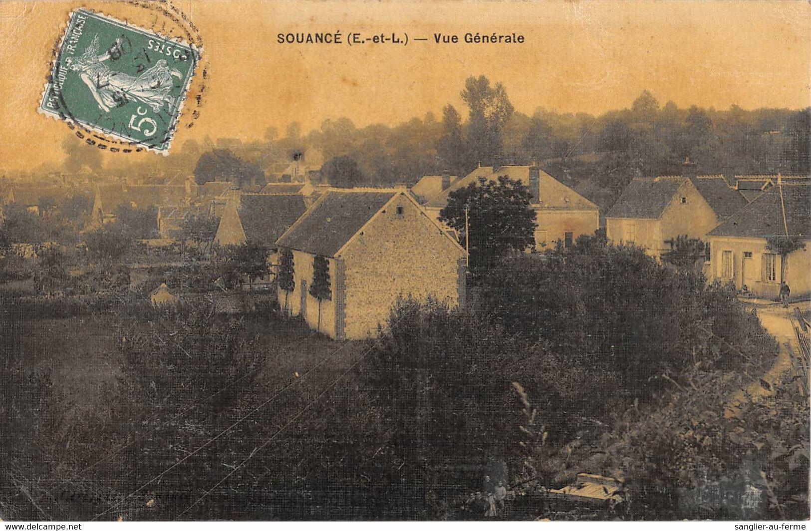 CPA 28 SOUANCE VUE GENERALE / CPA TOILEE Rare - Altri & Non Classificati