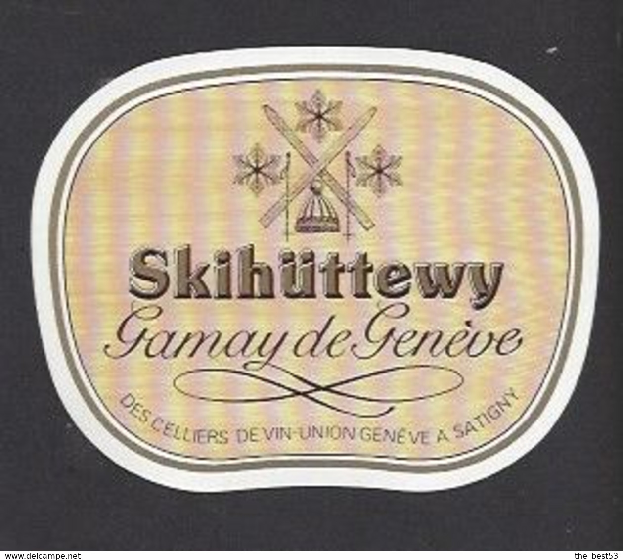 Etiquette De Vin Gamay De Genève  -  Skihüttewy à Lachtal (Autriche)  -  Thème Ski - Ski