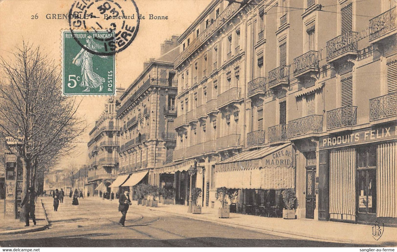 CPA 38 GRENOBLE BOULEVARD DE BONNE / COMMERCES - Grenoble