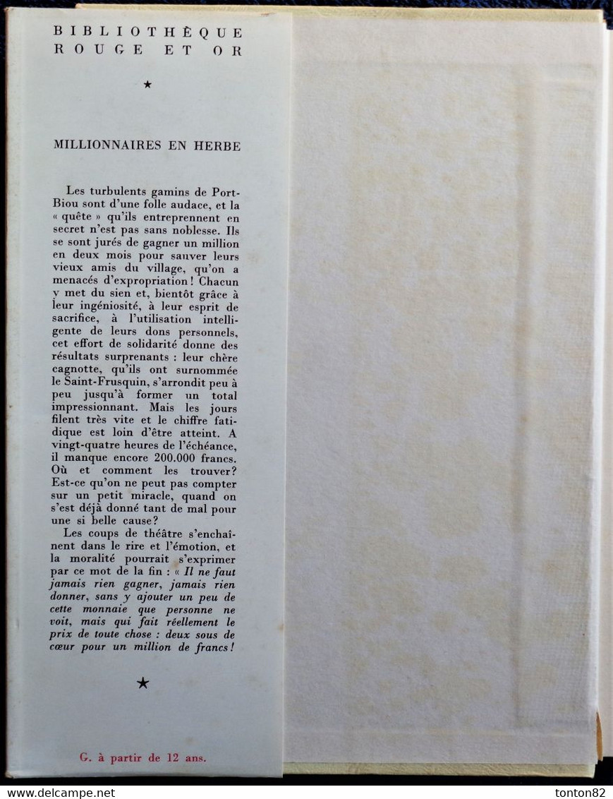 Paul Berna - Millionnaires En Herbe - Rouge Et Or Souveraine - ( 1958 ) . - Bibliothèque Rouge Et Or