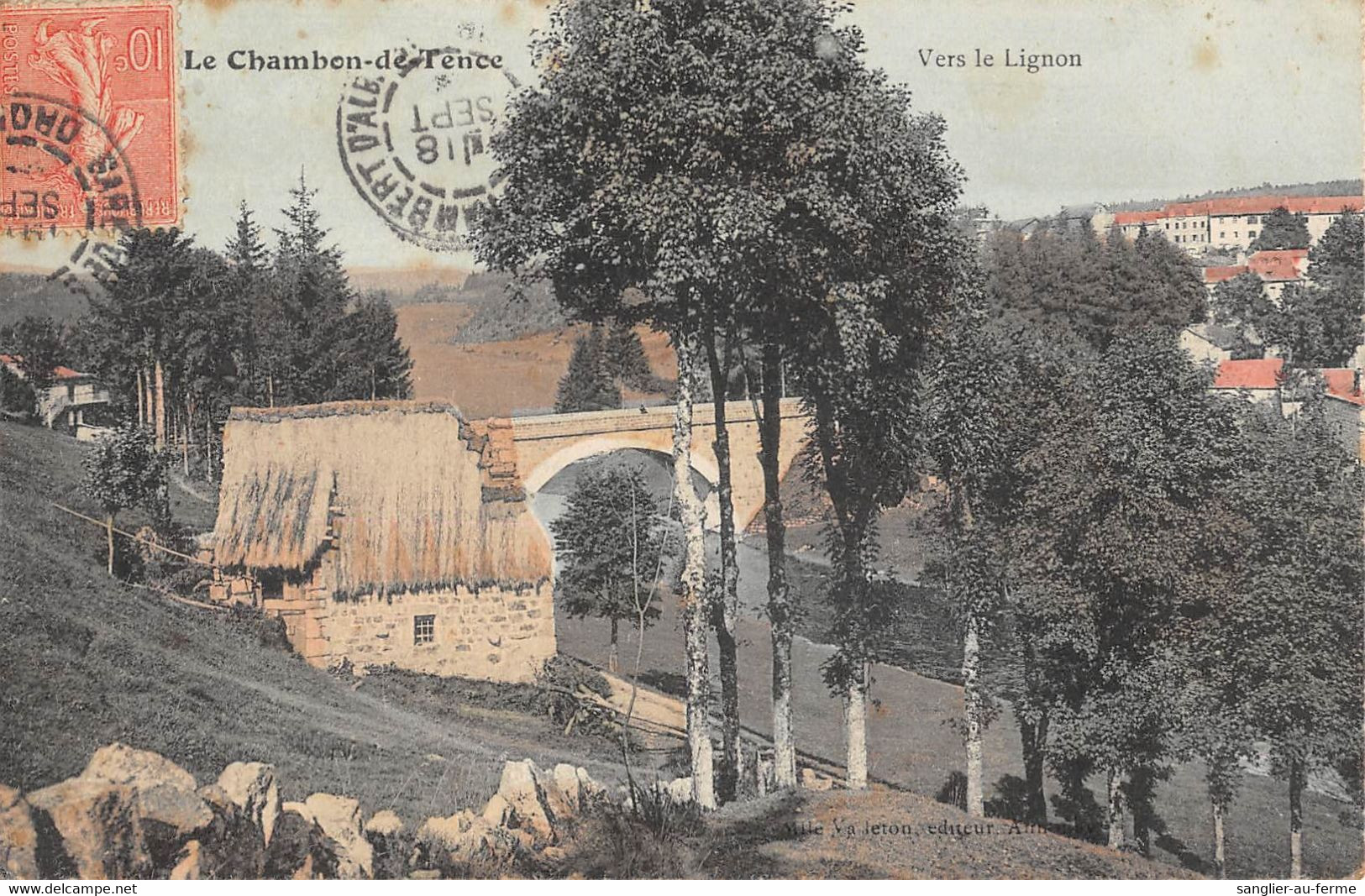 CPA 43 LE CHAMBON DE TENCE VERS LE LIGNON /cliché Rare - Andere & Zonder Classificatie