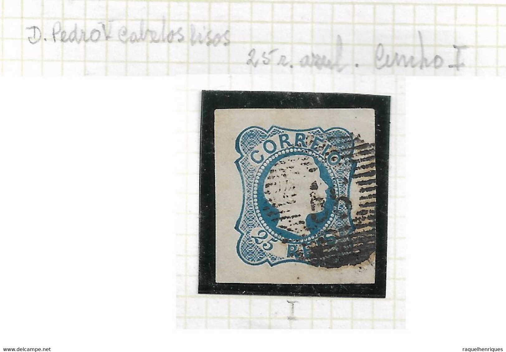 PORTUGAL STAMP - 1855/56 D. PEDRO V - 25 R Md#6 USED (LPT1#2) - Oblitérés