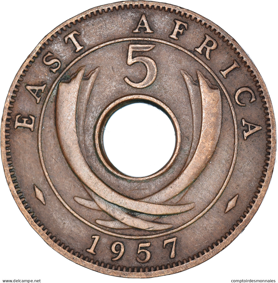 Monnaie, Afrique Orientale, 5 Cents, 1957, TTB, Bronze, KM:37 - Colonia Británica
