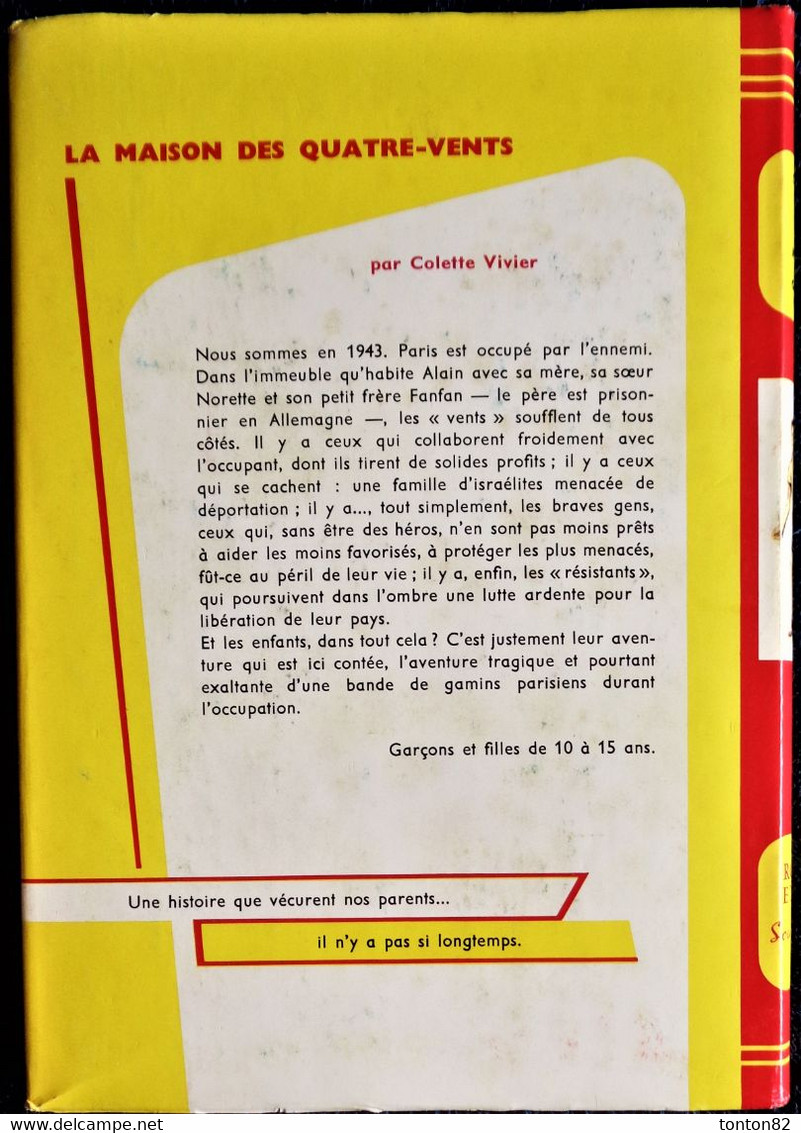 Colette Vivier - La Maison Des Quatre-vents - Bibliothèque Rouge Et Or Souveraine - ( 1965 ) . - Bibliothèque Rouge Et Or