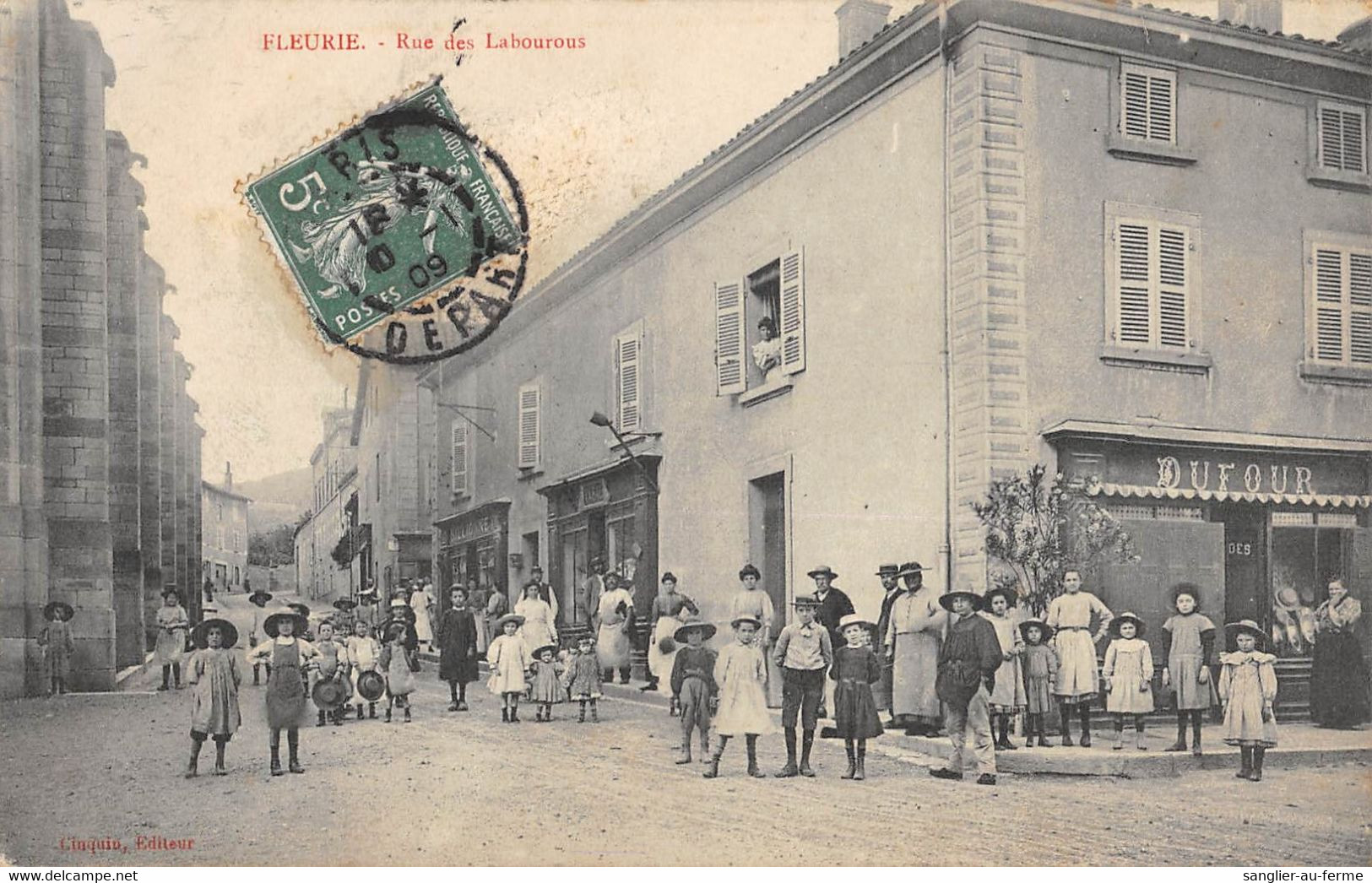 CPA 69 FLEURIE RUE DES LABOUROUS / COMMERCES - Sonstige & Ohne Zuordnung