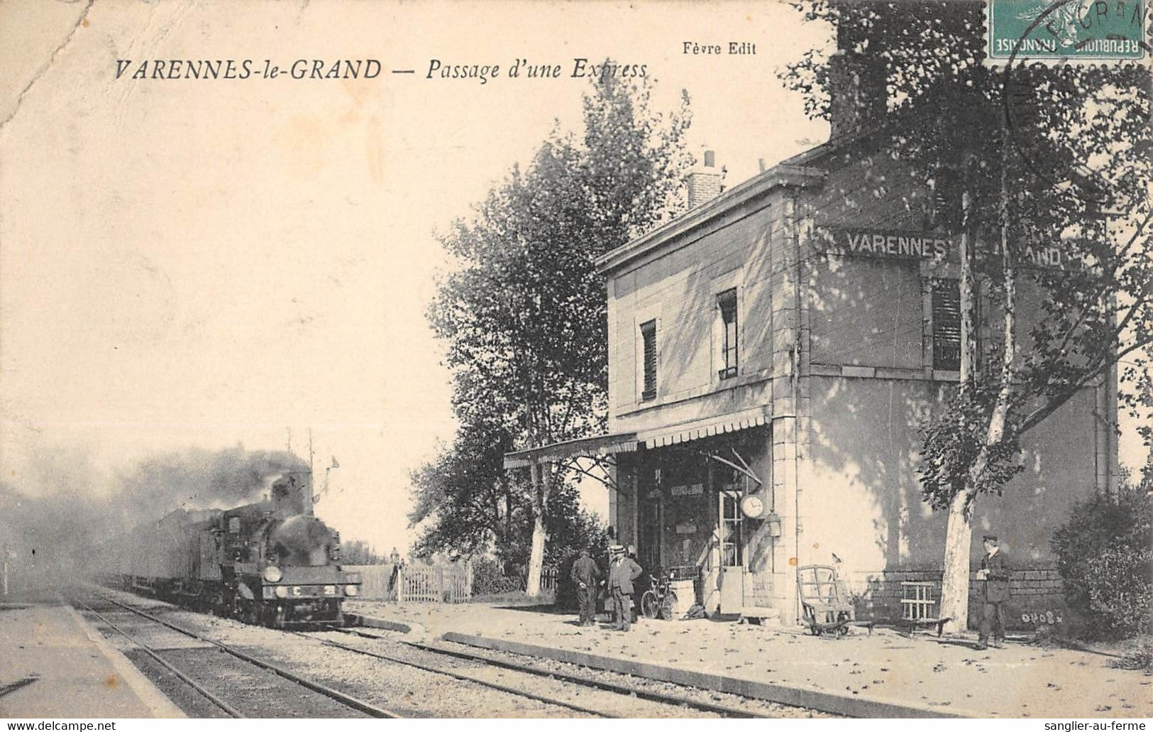 CPA 71 VARENNES LE GRAND PASSAGE D'UN EXPRESS / TRAIN GARE - Other & Unclassified