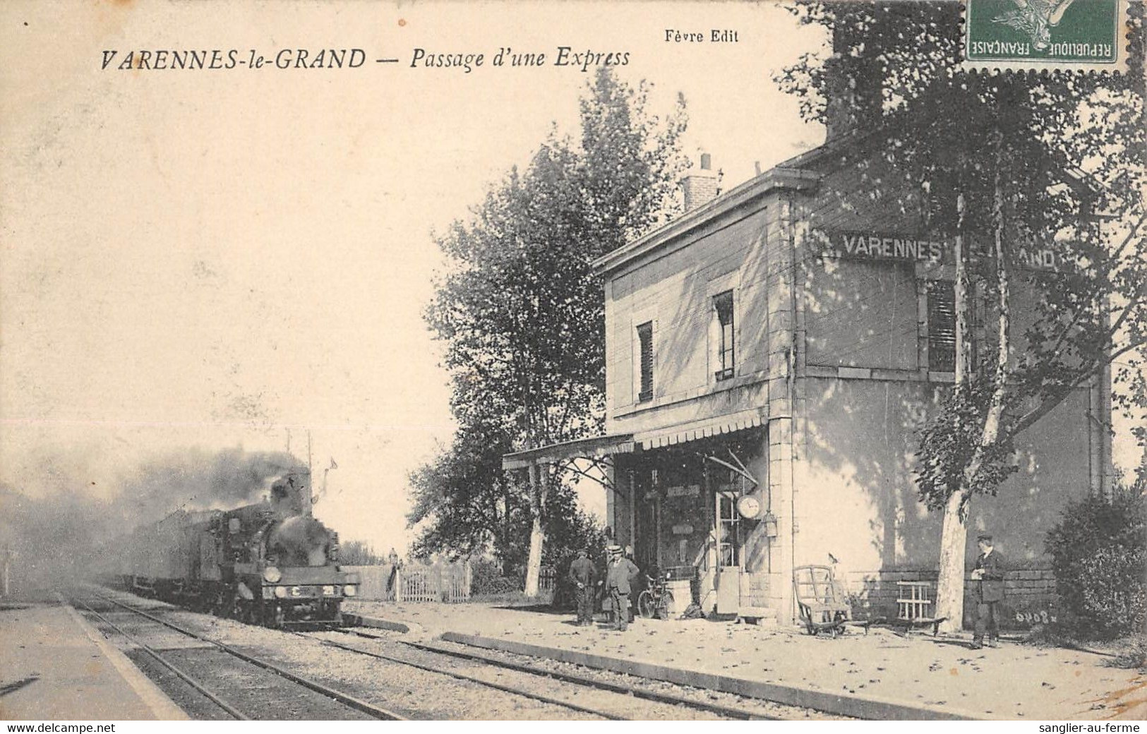 CPA 71 VARENNES LE GRAND PASSAGE D'UN EXPRESS / TRAIN GARE - Autres & Non Classés