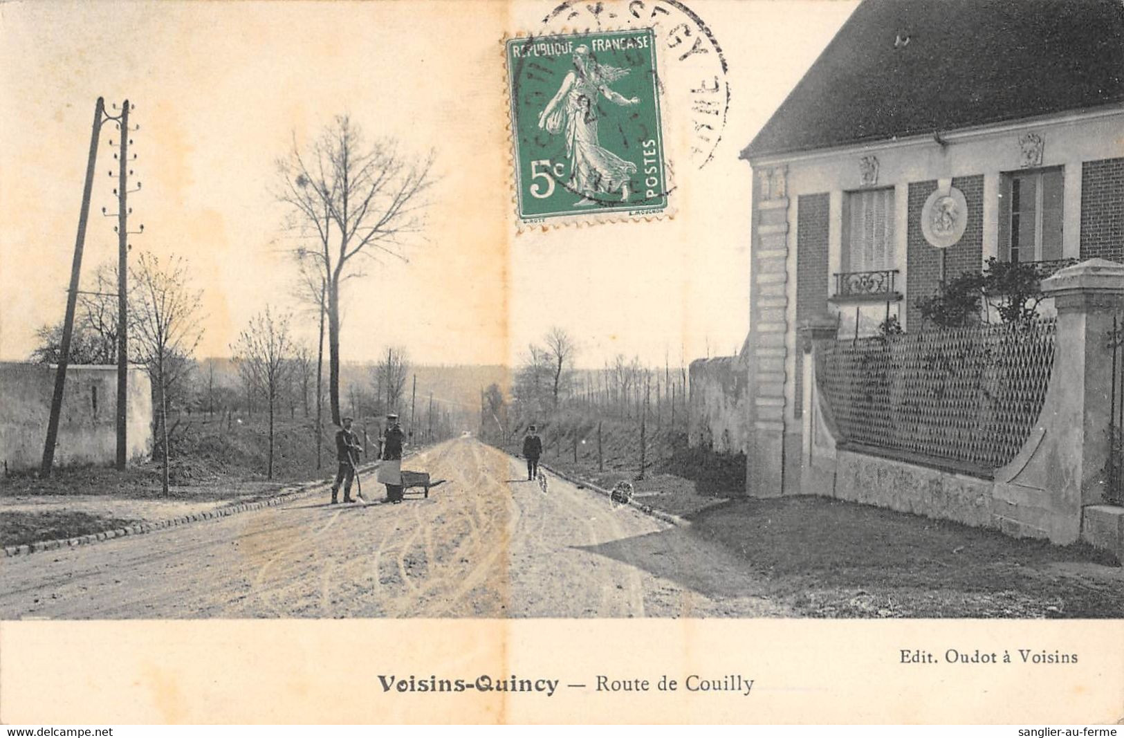 CPA 77 VOISIN QUINCY ROUTE DE COUILLY - Sonstige & Ohne Zuordnung