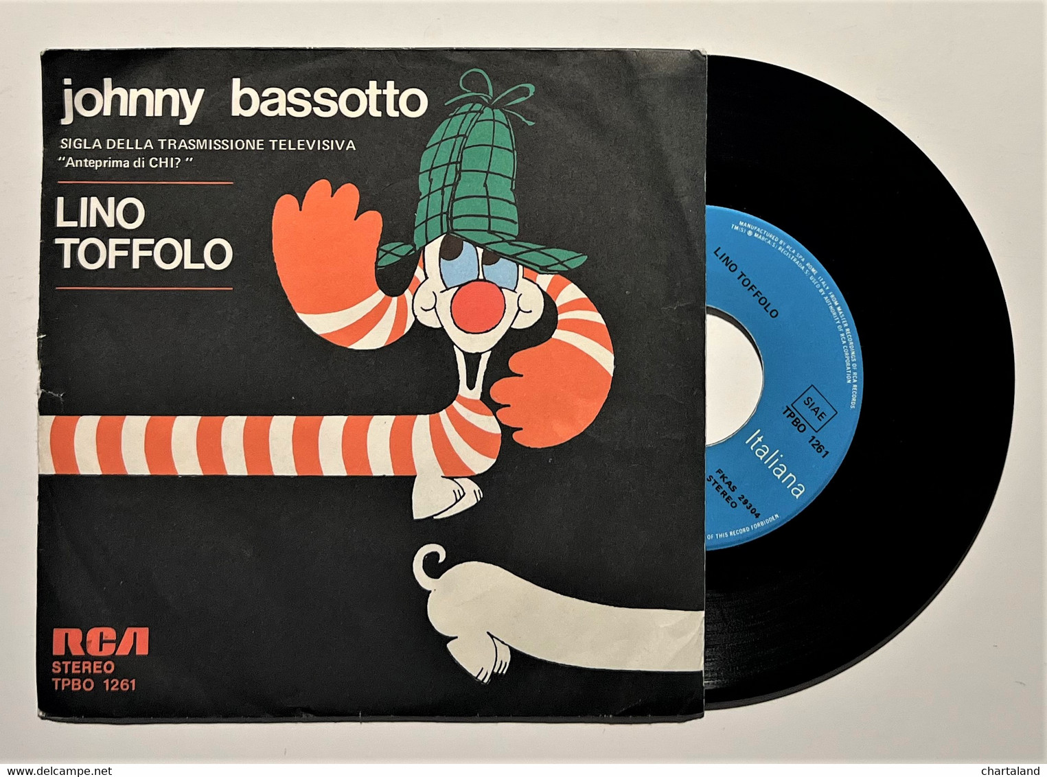 Disco Musicale RCA 45 Giri - Johnny Bassotto - Lino Toffolo - 1976 - Collezioni