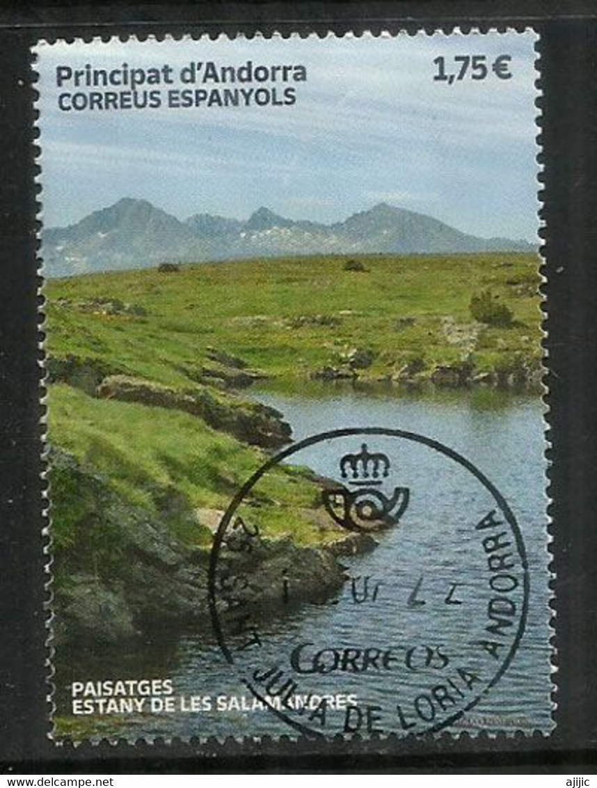 ANDORRA ESP. 2022 Estany De Les Salamandres (Ransol - Canillo) Estanque De Las Salamandras. Sello Cancelado, 1ª Calidad - Used Stamps