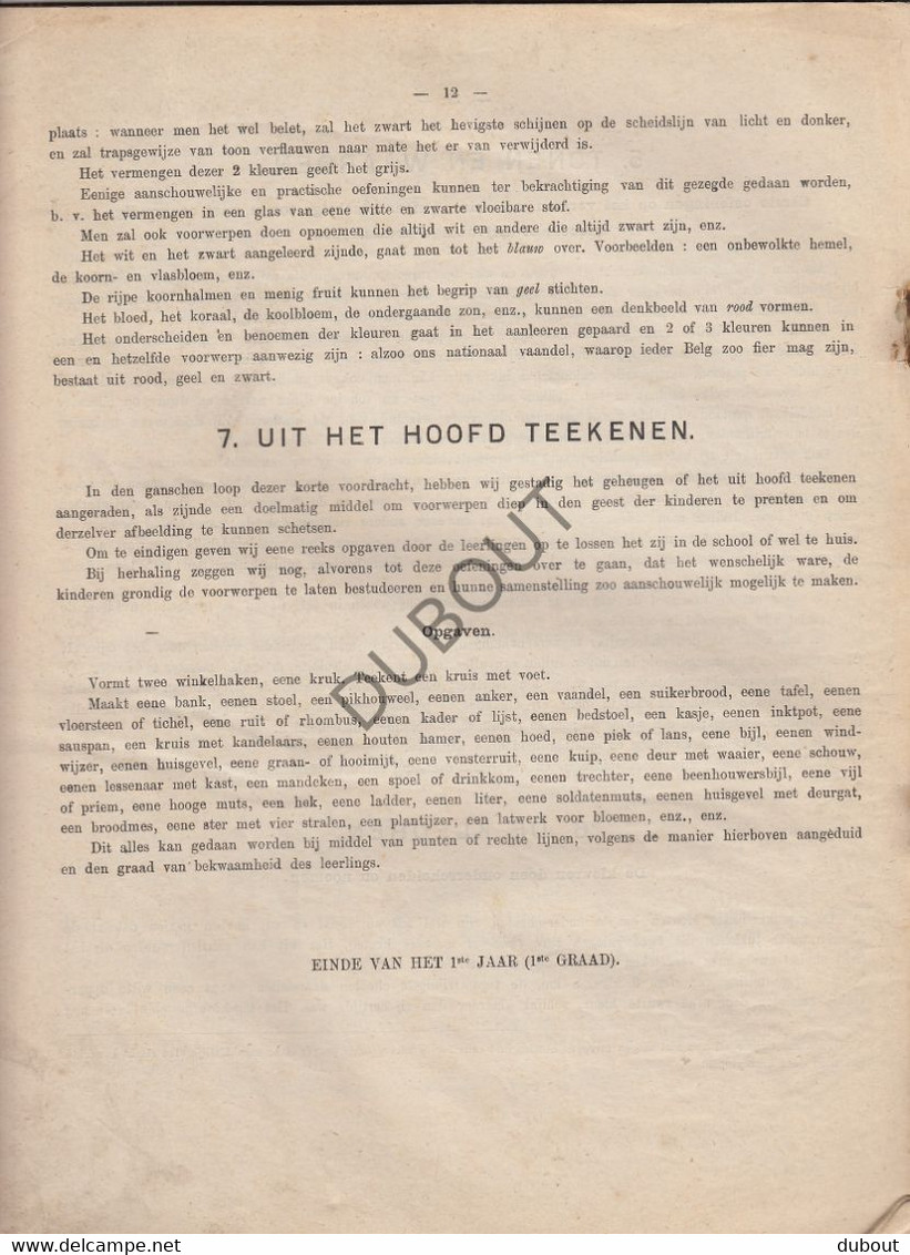 GENT - Gids voor het Teekenonderwijs - 1ste graad 1ste jaargang - 1886  (V1542)