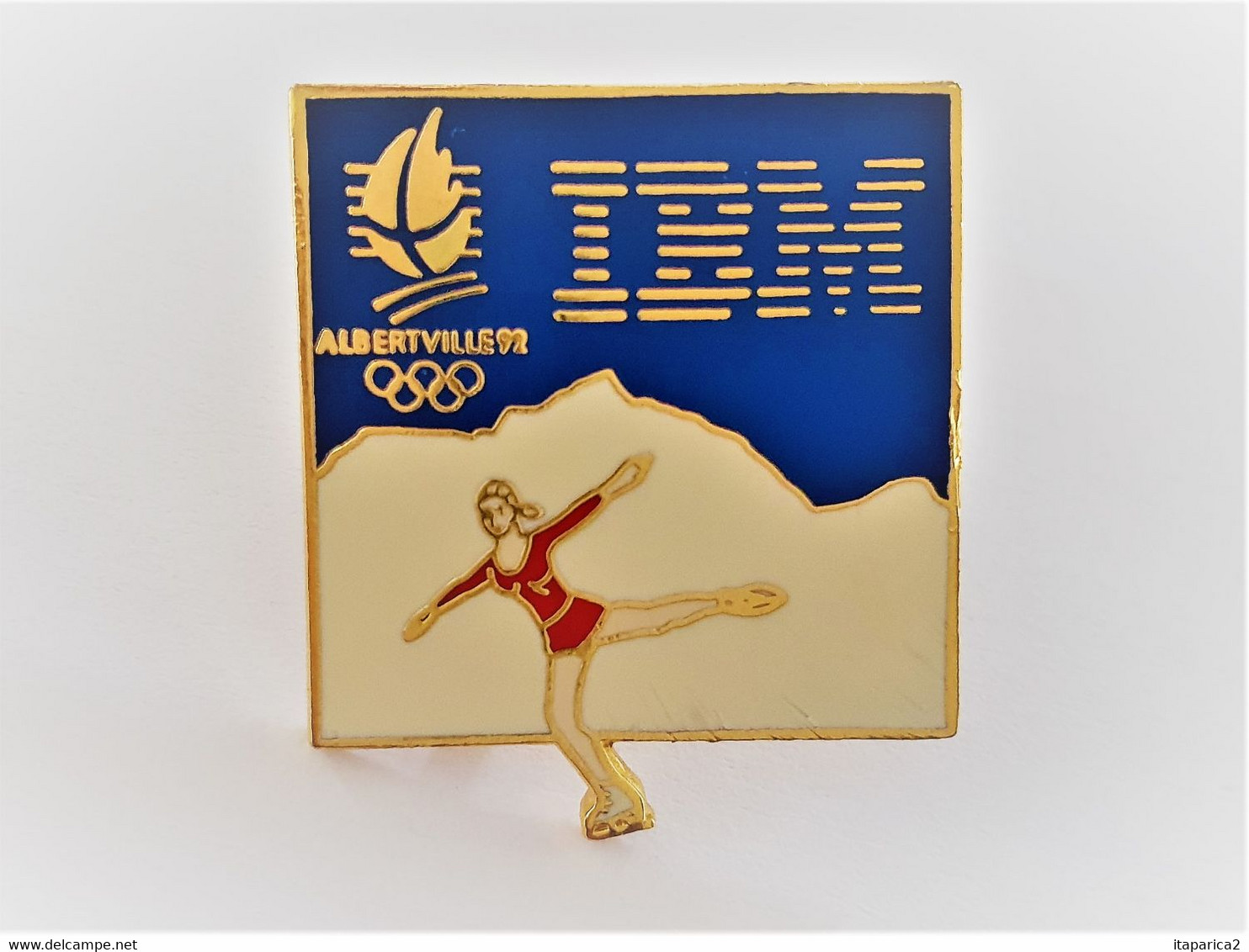 PINS JO JEUX OLYMPIQUES - ALBERTVILLE 92 IBM PATINAGE ARTISTIQUE / 33NAT - Jeux Olympiques