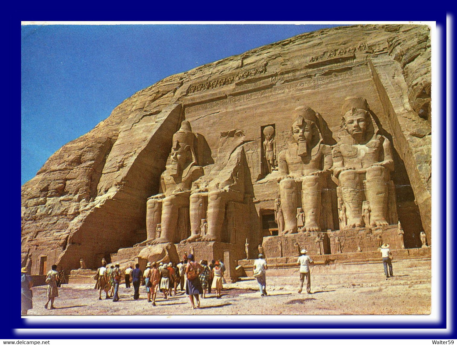 1976 ? Egypt Postcard Temple Abu - Simbel Franked But Unposted 2scans - Abu Simbel