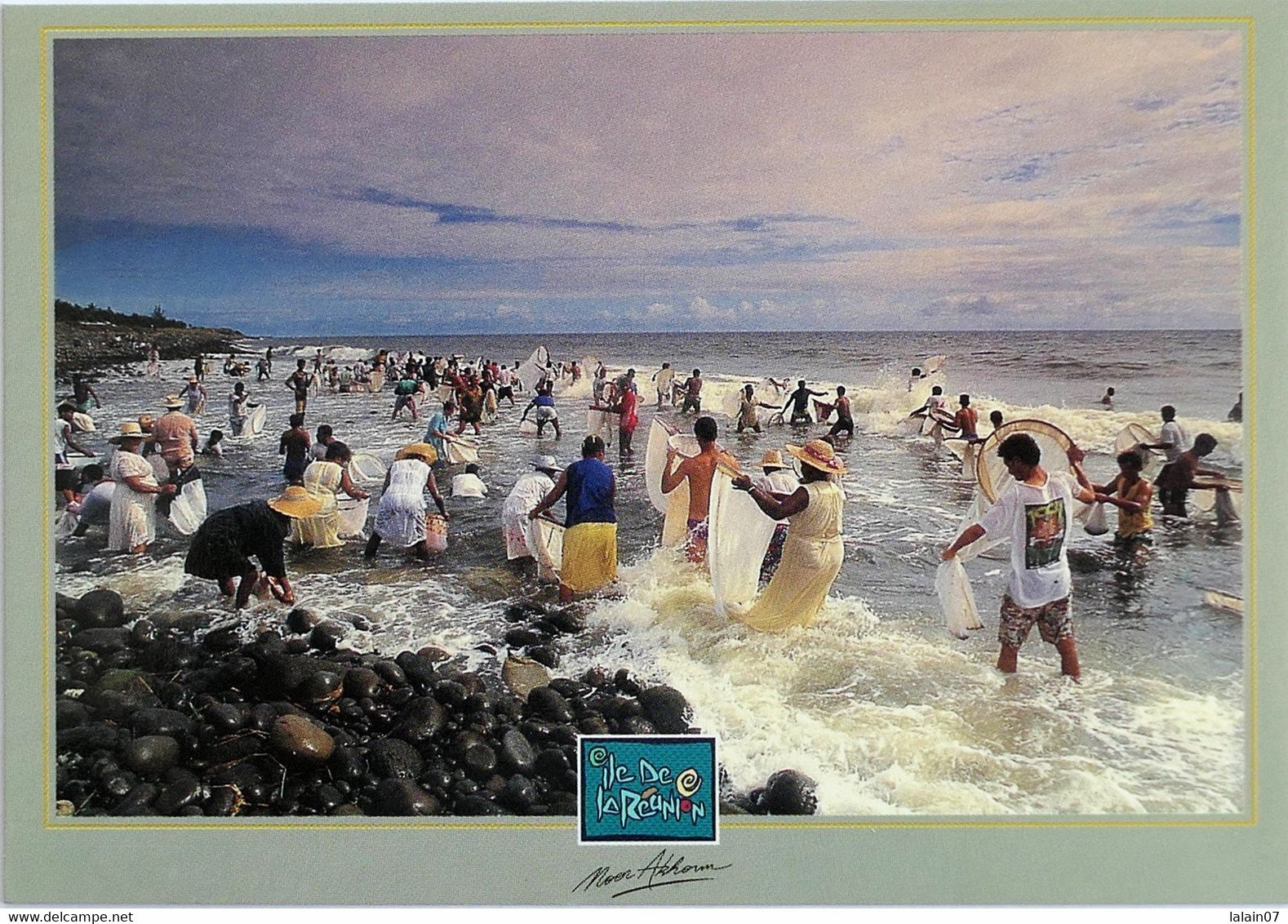 Carte Postale : Ile De La Réunion : Pêcheurs De Bichiques à SAINT-BENOIT, En 1993 - Saint Benoît