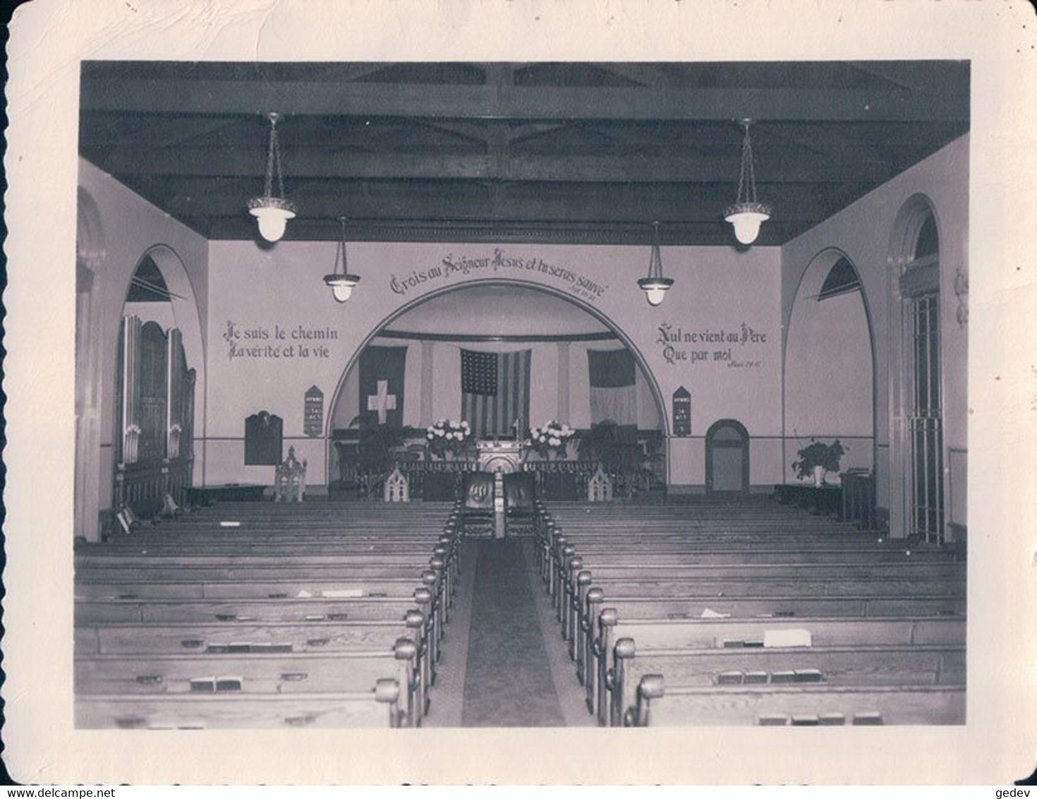 USA, New York, Souvenir Du Centenaire De L'Eglise Française De New York 1949 (12616) Photo 10.5x14 - Chiese