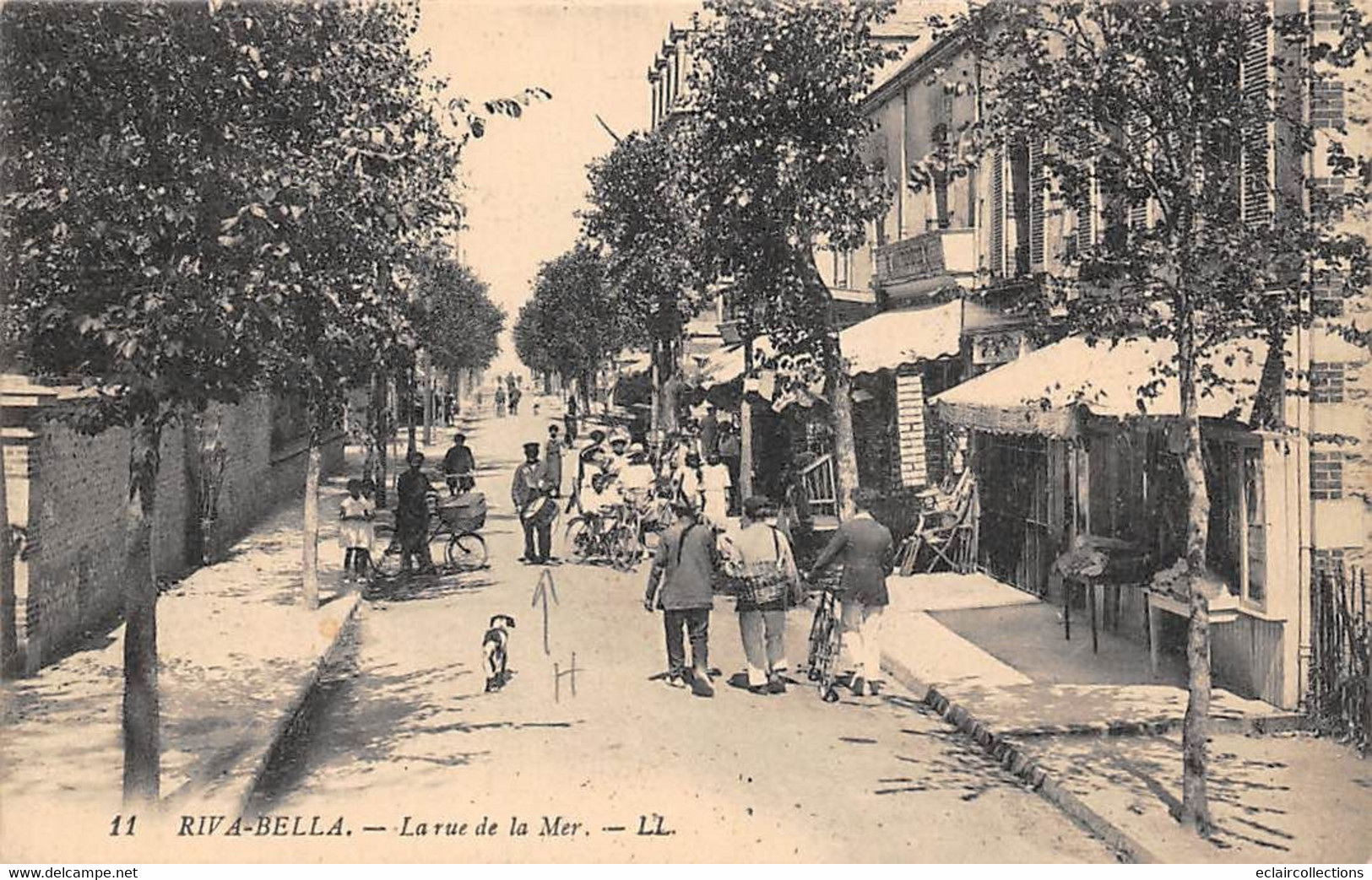 Ouistreham. Riva-Bella           14      La Rue De La Mer  Tambour De Ville      (voir Scan) - Ouistreham