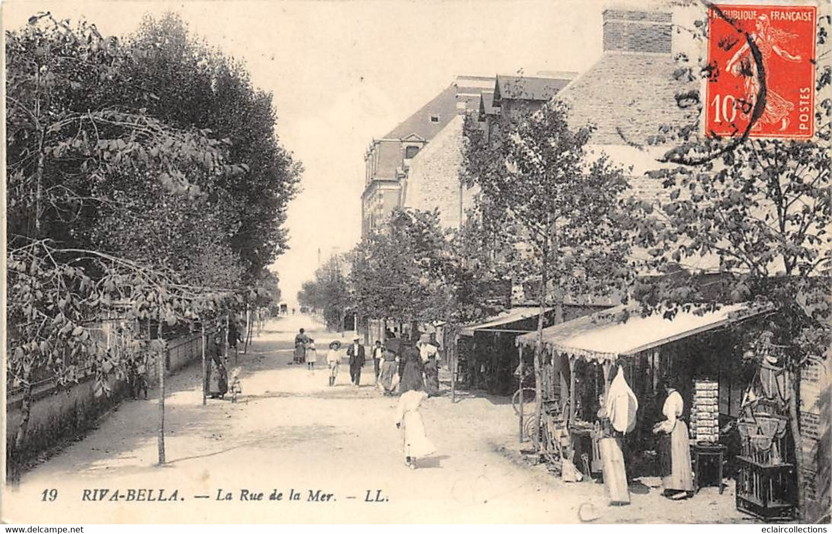 Ouistreham. Riva-Bella           14      La Rue De La Mer   N° 19      (voir Scan) - Ouistreham