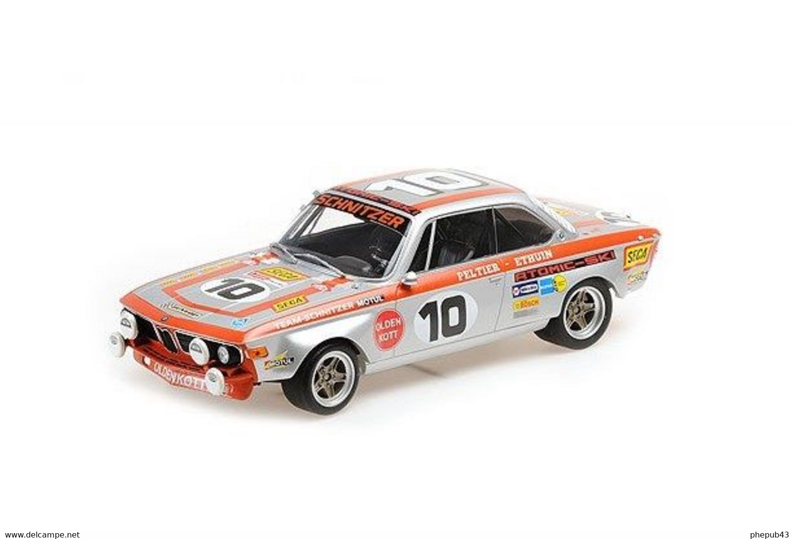 BMW 2800 CS – John Fitzpatrick/Alain Peltier/Christian Ethuin – 24h Spa-Francorchamps 1972 #10 - Minichamps (1:18) - Minichamps