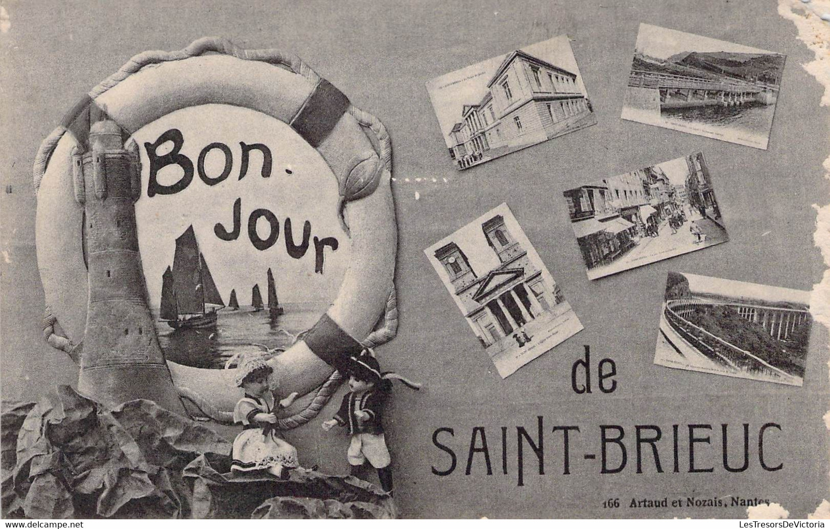 CPA Bonjour De Saint Brieux - 166 - Artaud Et Nozais, Nantes - Gruss Aus.../ Gruesse Aus...