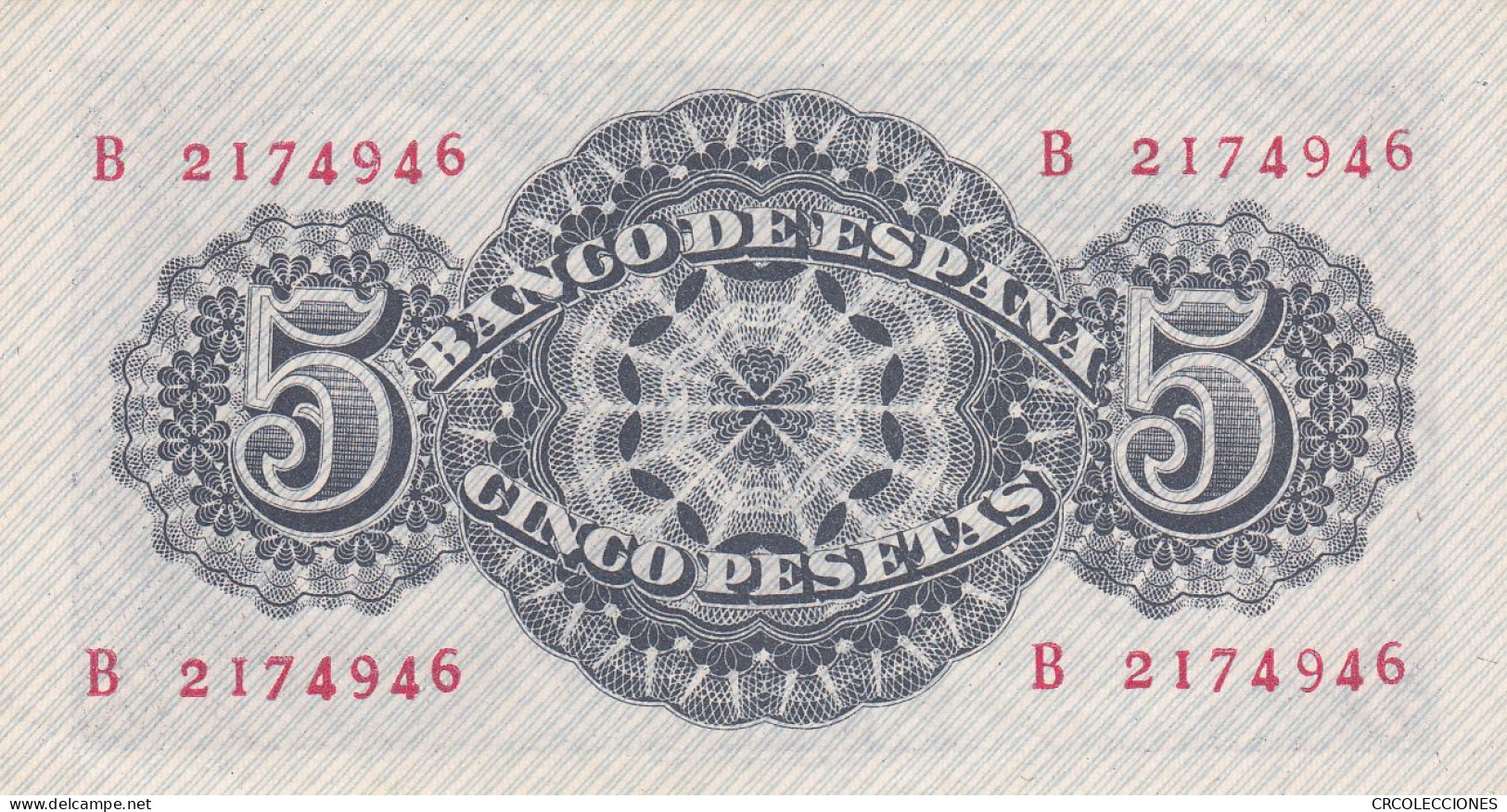 CRBS0404 BILLETE ESPAÑA 5 PESETA1947  SIN CIRCULAR - 5 Pesetas