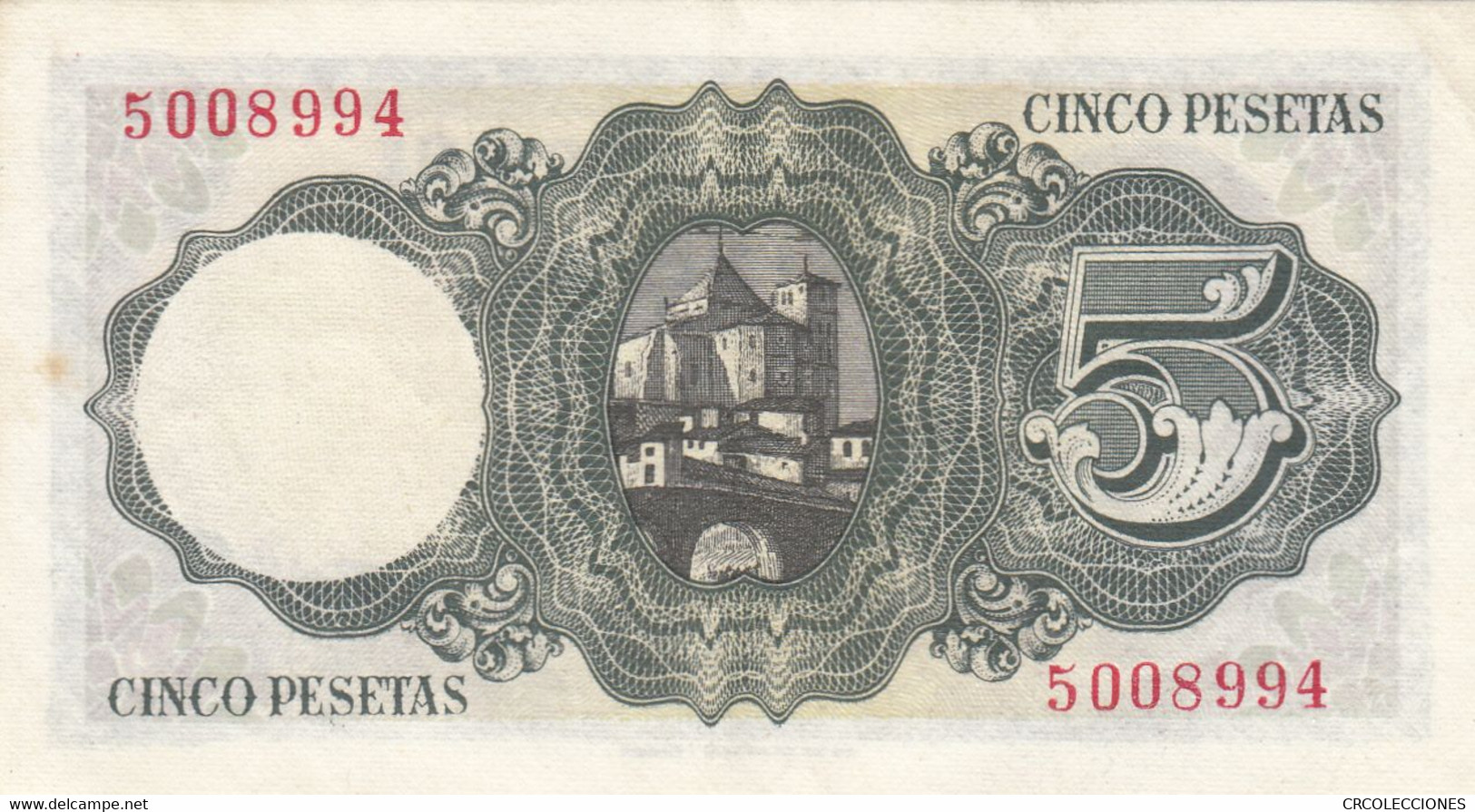 CRBS0407 BILLETE ESPAÑA 5 PESETA1951 SIN SERIE EBC- 15 - 5 Peseten