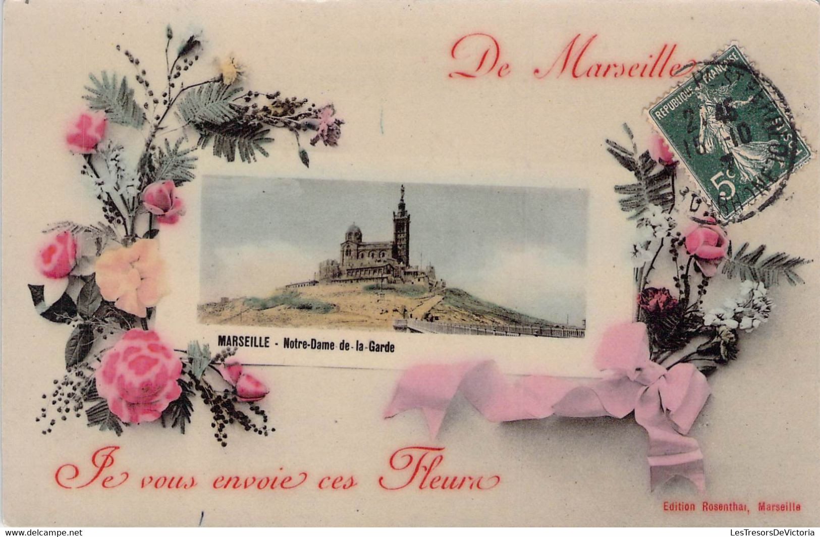 CPA  - Je Vous Envoie Ces Fleurs De Marseille - Edition Rosenthai - Roses - Fleurs - Mariposas