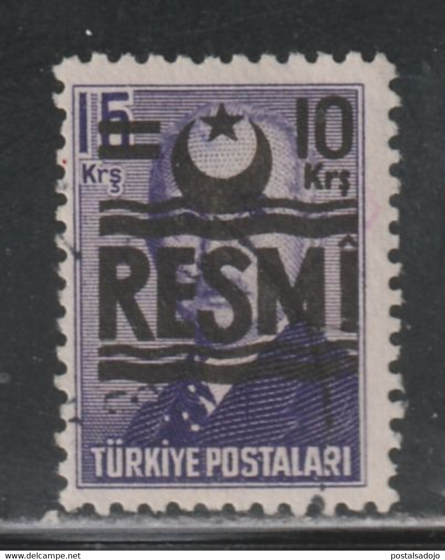 TURQUIE 656 // YVERT 31 // 1955 - Official Stamps