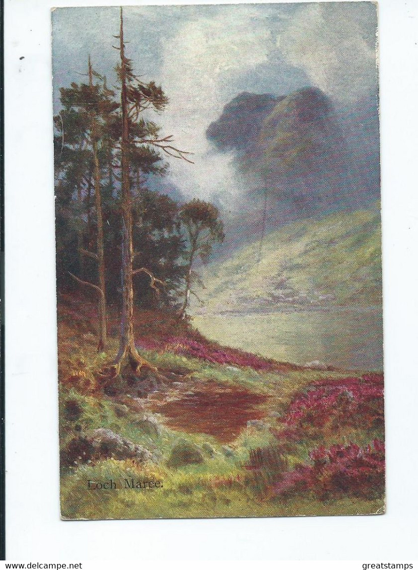 Postcard Scotland Highland Loch Maree Faulkner And Co. Artist Impression Fine Art Posted 1905 Chatham - Ross & Cromarty