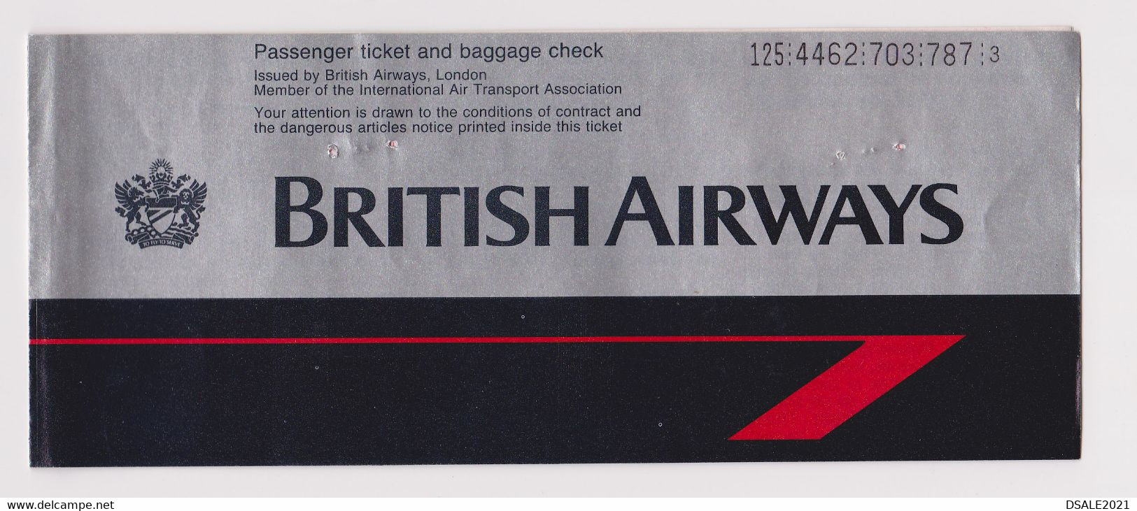 UK England BRITISH AIRWAYS Airline Carrier Passenger Ticket Used London To Sofia (49211) - Europe