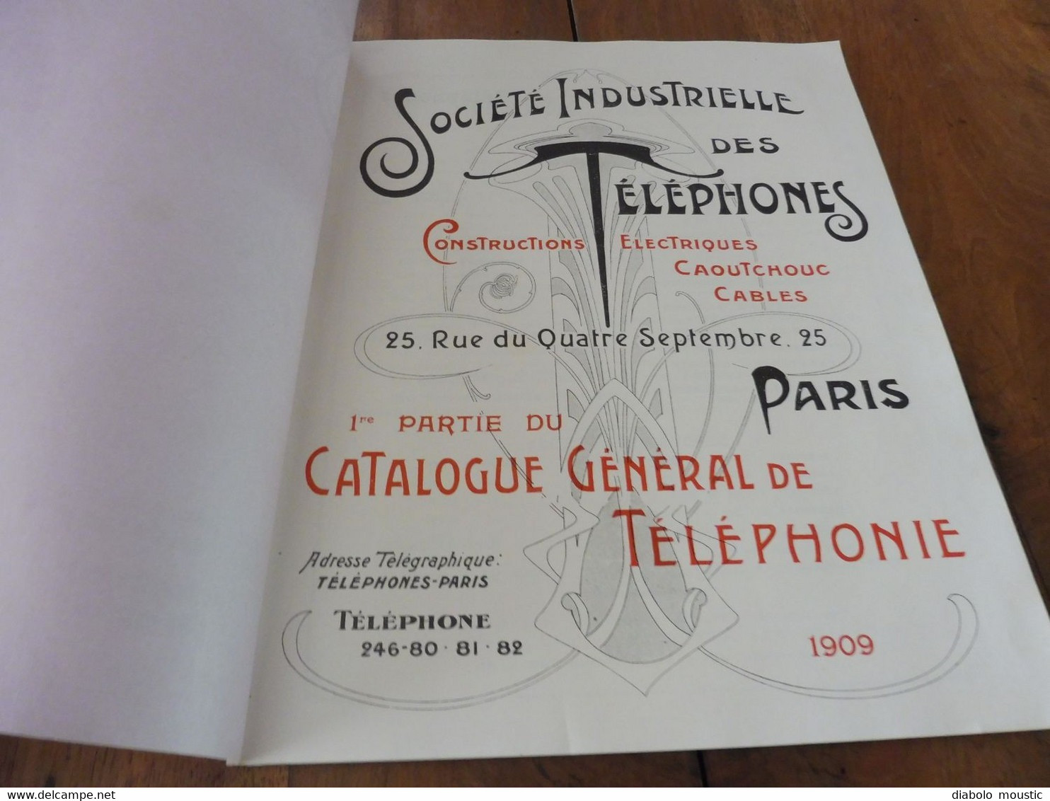 1909  Catalogue Ancien CATALOGUE GÉNÉRAL De TÉLÉPHONIE (Société Industrielle Des Téléphones) - Telefonia