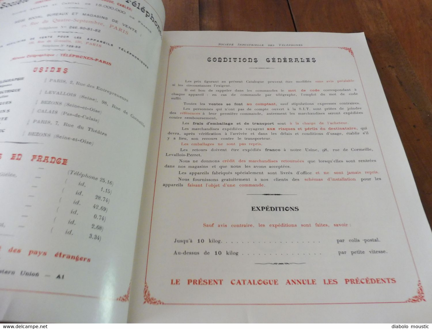 1909  Catalogue Ancien CATALOGUE GÉNÉRAL De TÉLÉPHONIE (Société Industrielle Des Téléphones) - Téléphonie